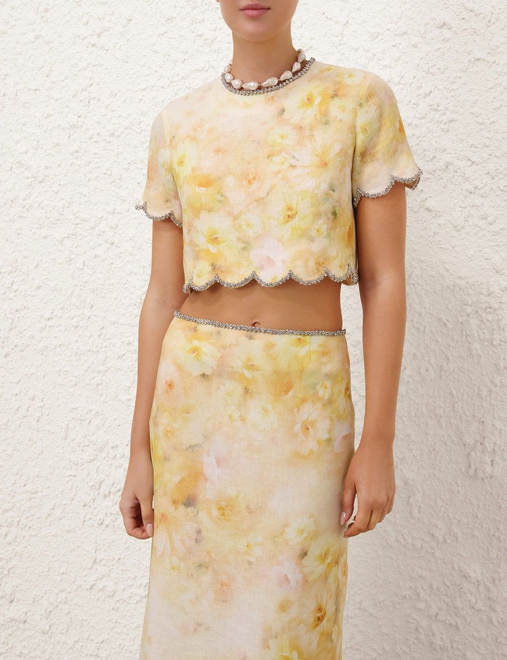 Zimmermann o1w1db10925 Crush Scalloped Top in Multicolor Size M / US 6-8 / IT 42-44 - 6 Thumbnail
