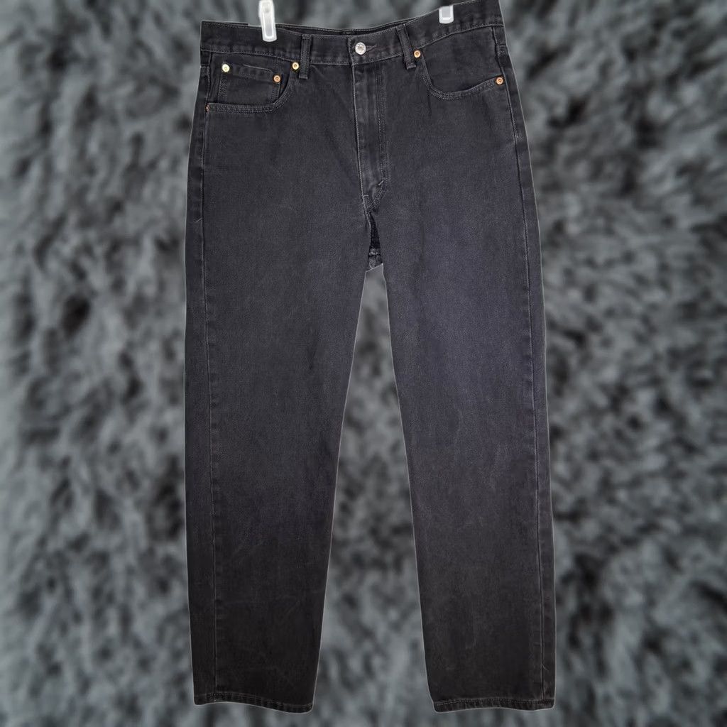 Levi's Levi's 550 Jeans Mens 38x34 Black Relaxed Tapered Denim Pants 90s Jeans Mens Regular XS? Size US 38 / EU 54 - 1 Thumbnail