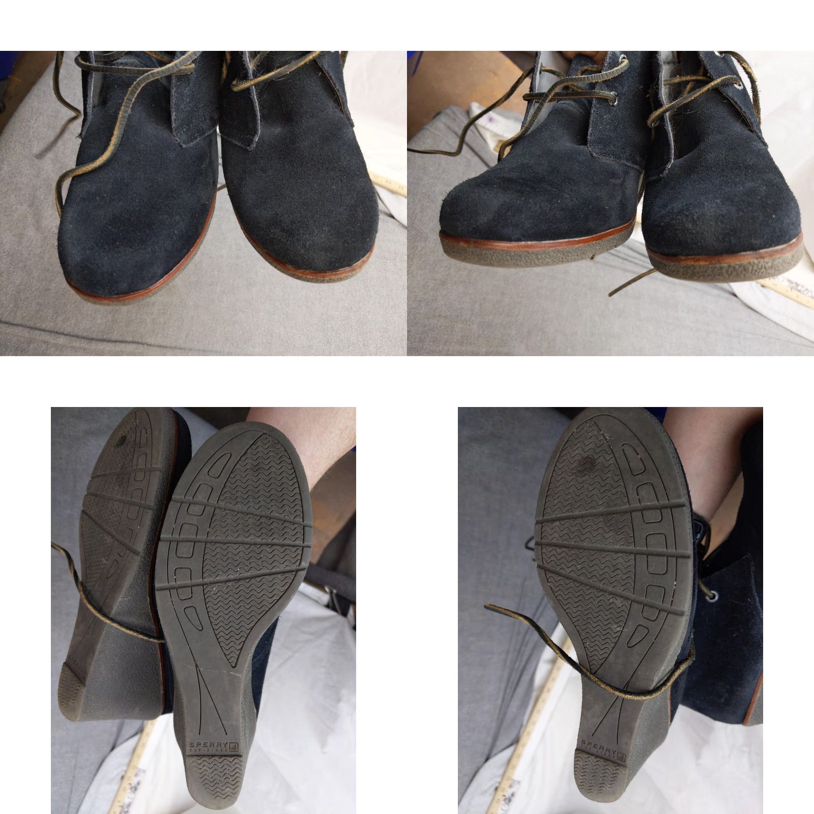 Sperry Sperry Top-Sider Boots Womens Size 9 Blue Suede Ankle Wedge Lace Up Booties Size US 9 / IT 39 - 8 Thumbnail