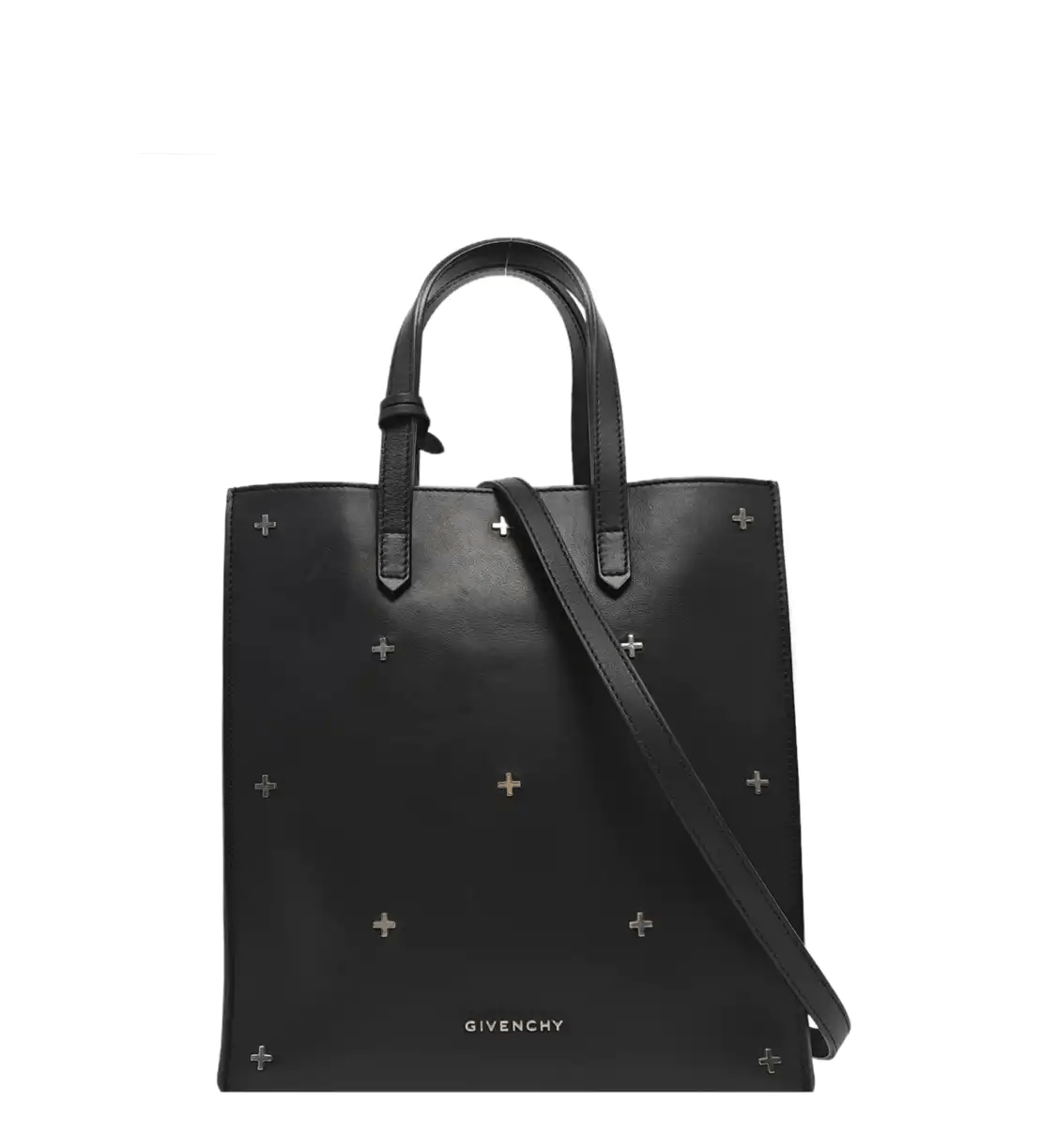 Givenchy GIVENCHY tote bag black leather stud shoulder bag handbag silver hardware sub-po Size ONE SIZE - 1 Thumbnail