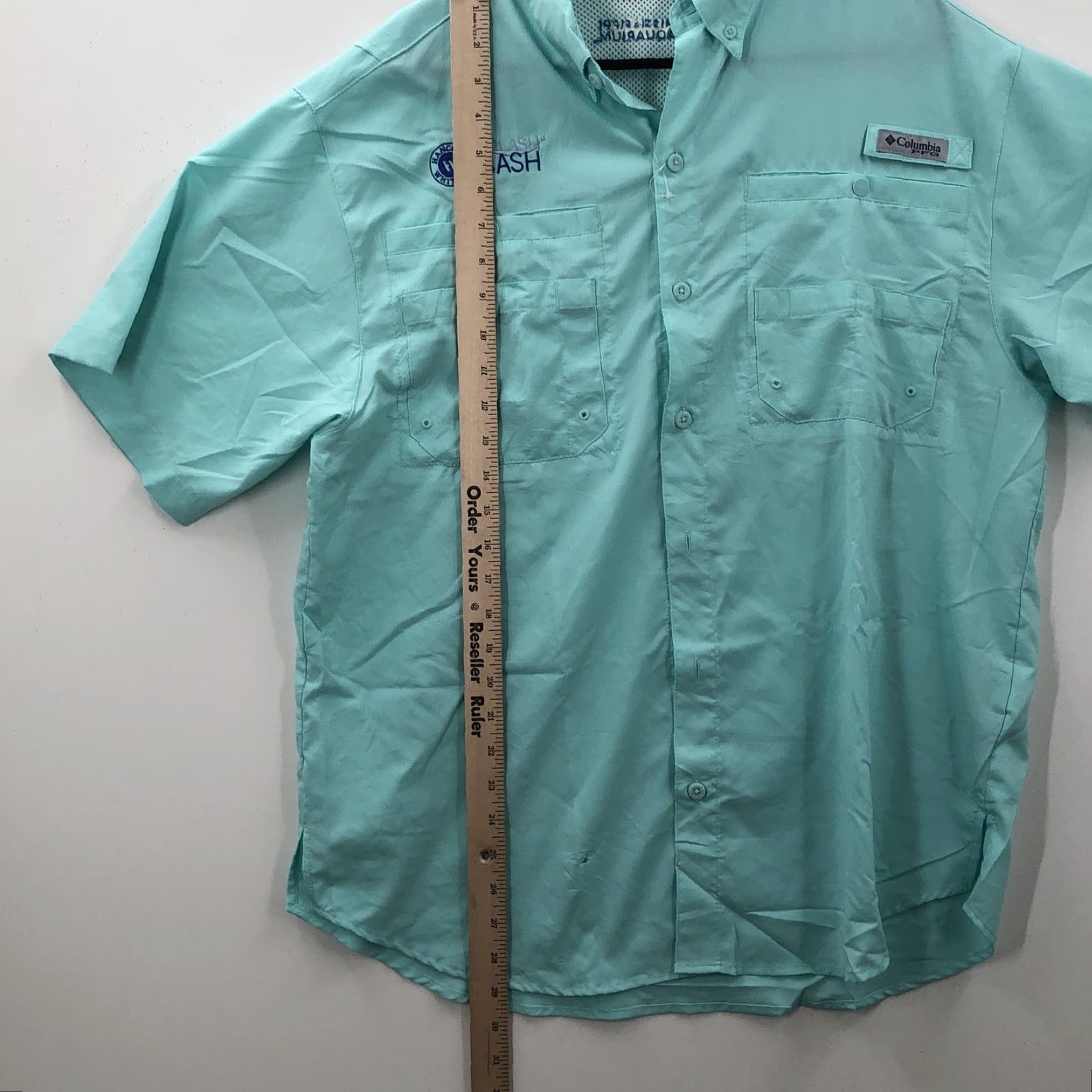 Vintage Columbia Button-Up Shirt Mens Mint Green Short Sleeve Pockets Size M Size US M / EU 48-50 / 2 - 3 Thumbnail