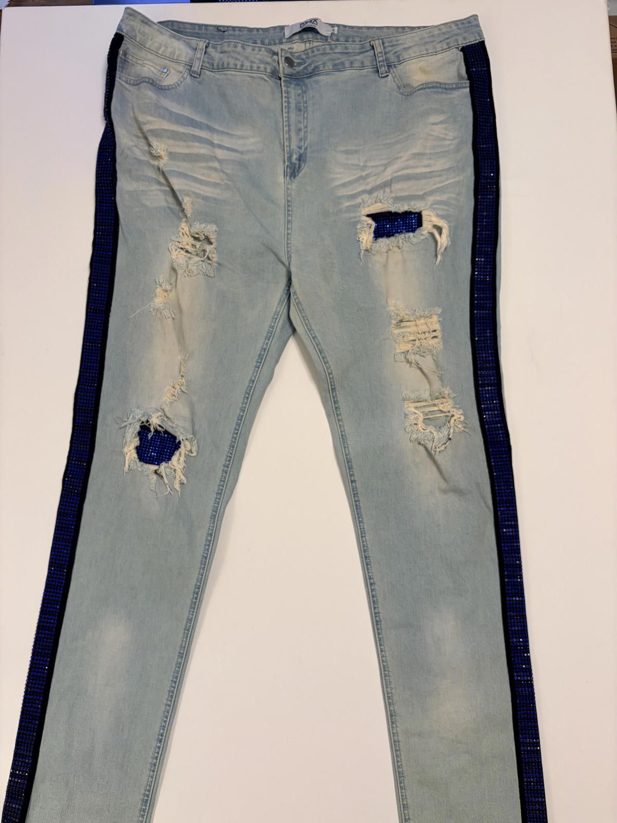 Other DNA Side Stone Distressed Light Washed Jeans (Size 44x32) Size US 44 / EU 60 - 1 Thumbnail