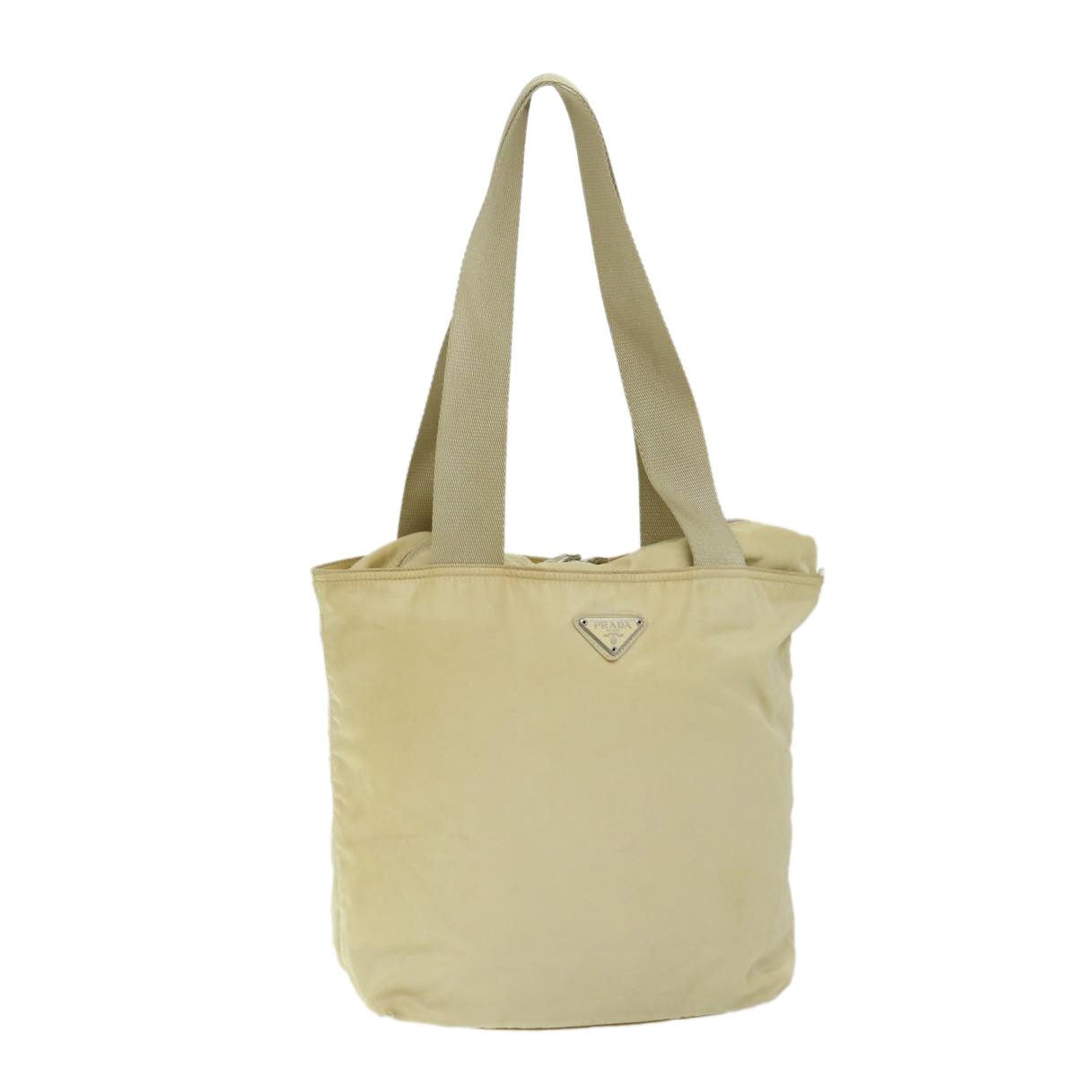 PRADA Shoulder Bag Nylon Cream