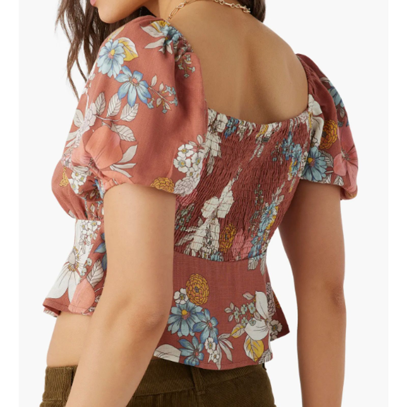 O'Neill NEW O'Neill Autumn Babydoll Woven Top in Size S Size S / US 4 / IT 40 - 2 Thumbnail