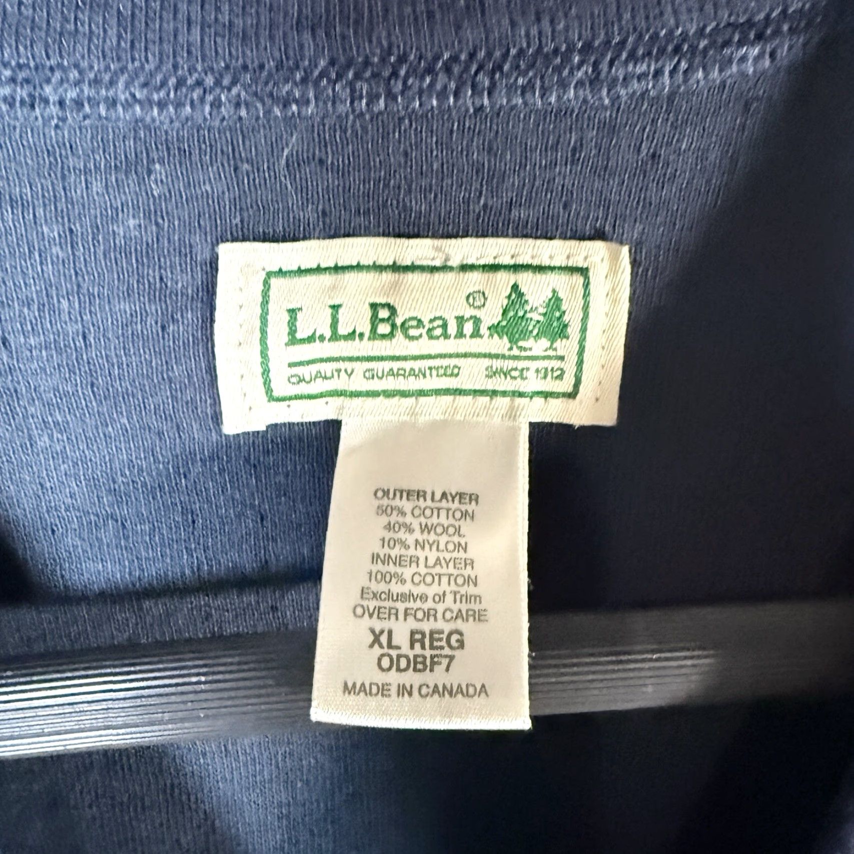 Vintage L.L.Bean Dark Blue Wool Blend Long Sleeve Shirt Mens XL Button-Up Size US XL / EU 56 / 4 - 4 Thumbnail