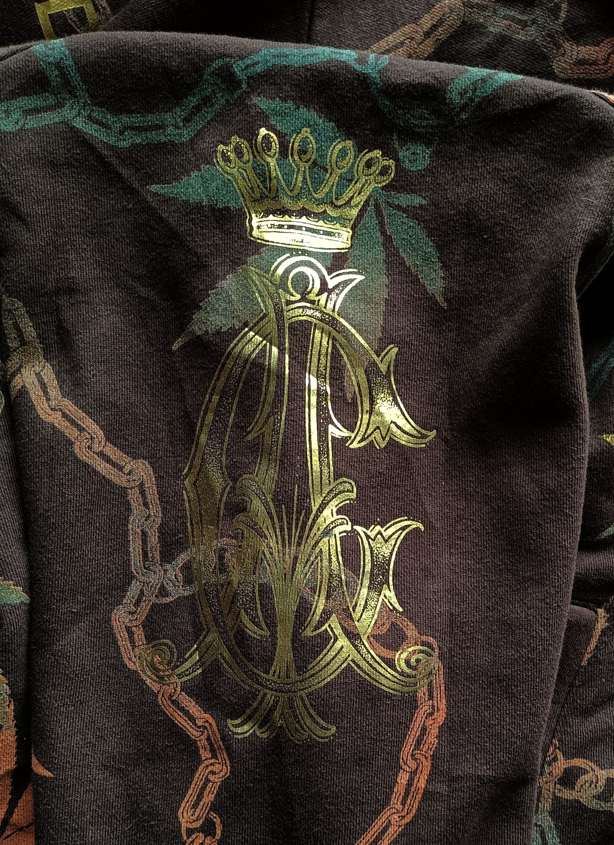 Ed Hardy 2000 Brown and Gold reverseble hoodie zip mcblinge Size US L / EU 52-54 / 3 - 6 Thumbnail