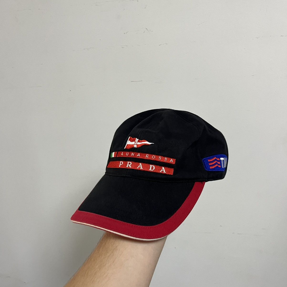 Prada Vintage Prada Luna Rossa Cap Hat Big Logo Size ONE SIZE - 2 Thumbnail