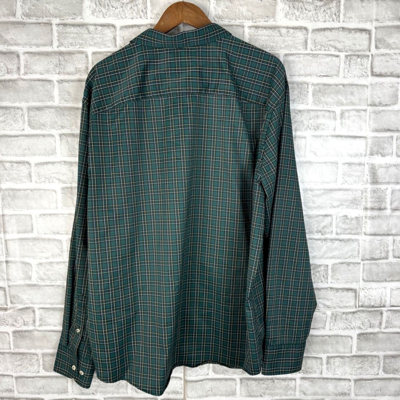 UNTUCKit UNTUCKit Green Plaid Button Down Shirt Mens 3XL Polyester Regular Size US XXL / EU 58 / 5 - 4 Thumbnail
