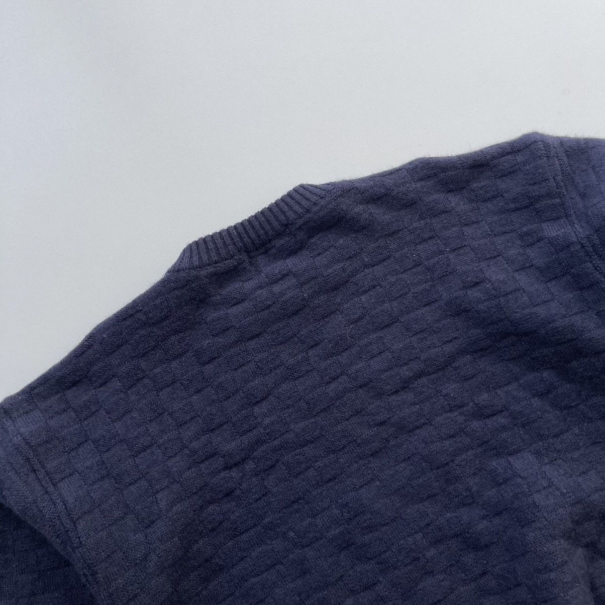 Burberry × Vintage Burberrys Vintage 90’s Big Logo Wool Knit Sweater Navy Rare Size US L / EU 52-54 / 3 - 8 Thumbnail