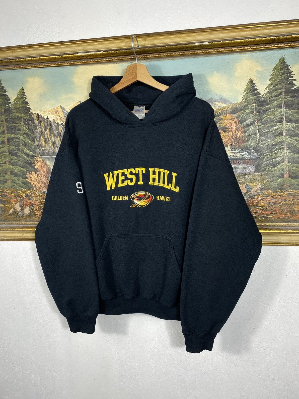 Vintage Vintage Y2k 00s Baggy Oversize Hoodie Sweatshirt West Hill Size US L / EU 52-54 / 3 - 2 Thumbnail