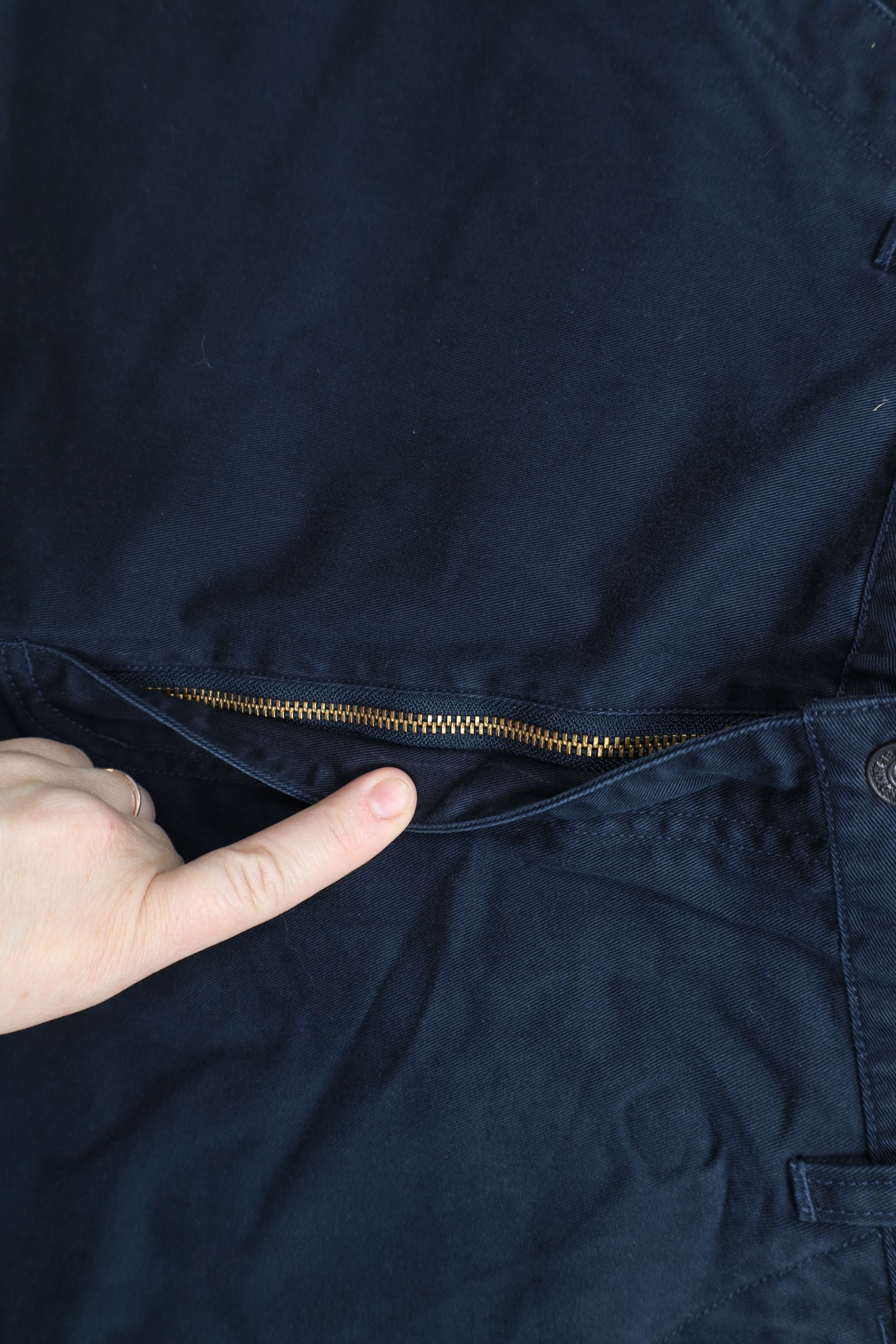 Deadstock Vintage 90s DKNY Baggy Dungaree Chino Shorts Blue