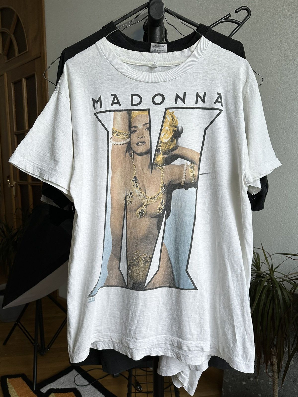 Image of Rare Vintage 90's Madonna All Over Print T-Shirt in White, Men's (Size XL)