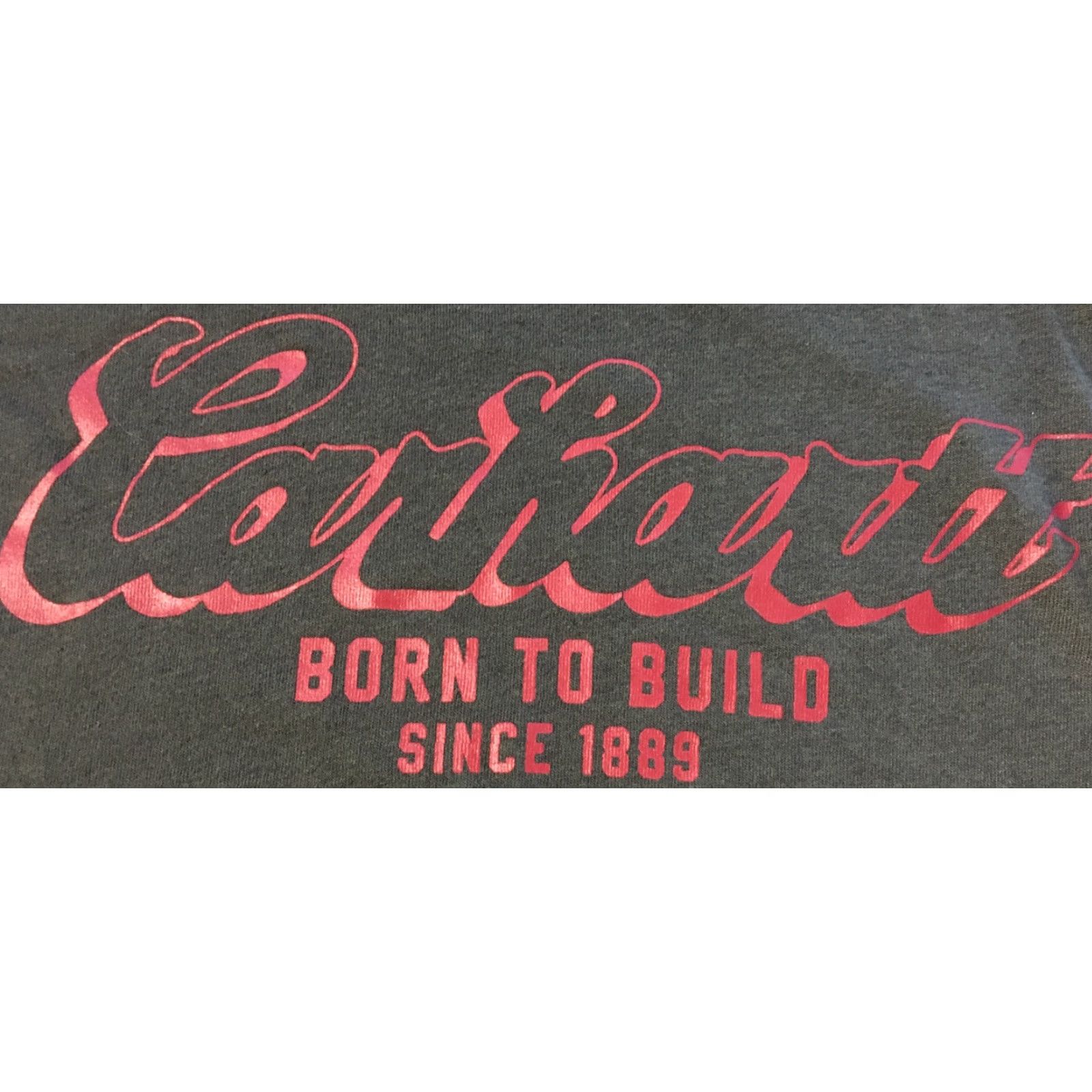 Carhartt VINTAGE Carhartt Shirt M USA 90s Grunge Outdoor Born To Build Brown Crew Neck Short Sleeve Mens Size US M / EU 48-50 / 2 - 2 Thumbnail