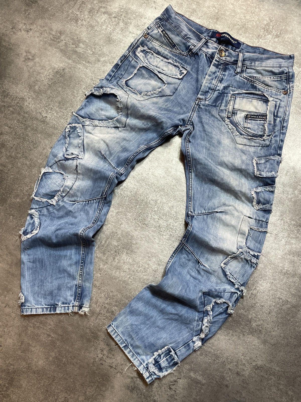 Vintage 🔥RARE🔥Vintage Y2K Denim Jeans Distressed Rare Avant Garde Size US 32 / EU 48 - 1 Thumbnail