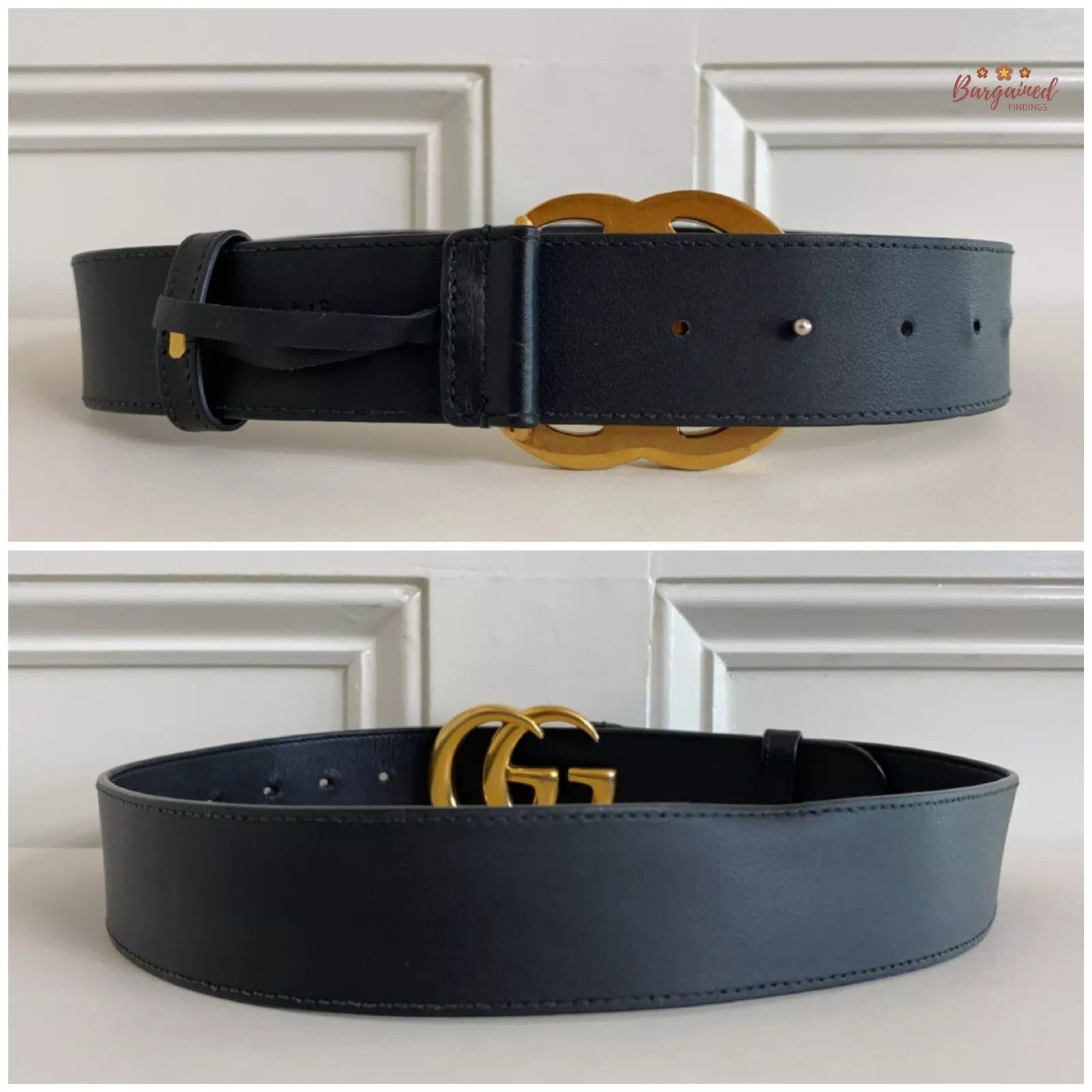 Gucci Gucci Smooth Calfskin Leather Gold Double G Buckle Belt Size ONE SIZE - 8 Thumbnail