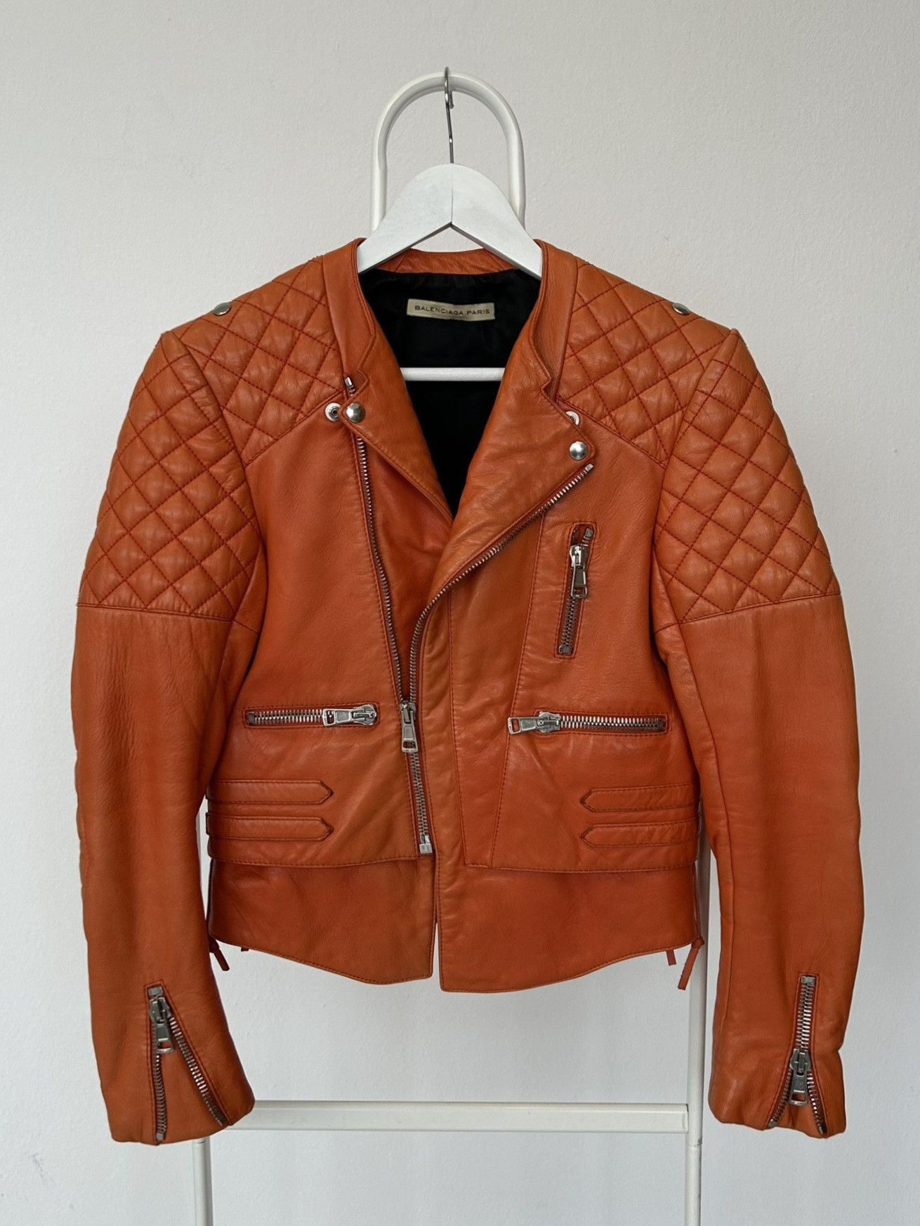 Balenciaga 2010 Balenciaga leather biker jacket Size XS / US 0-2 / IT 36-38 - 1 Thumbnail