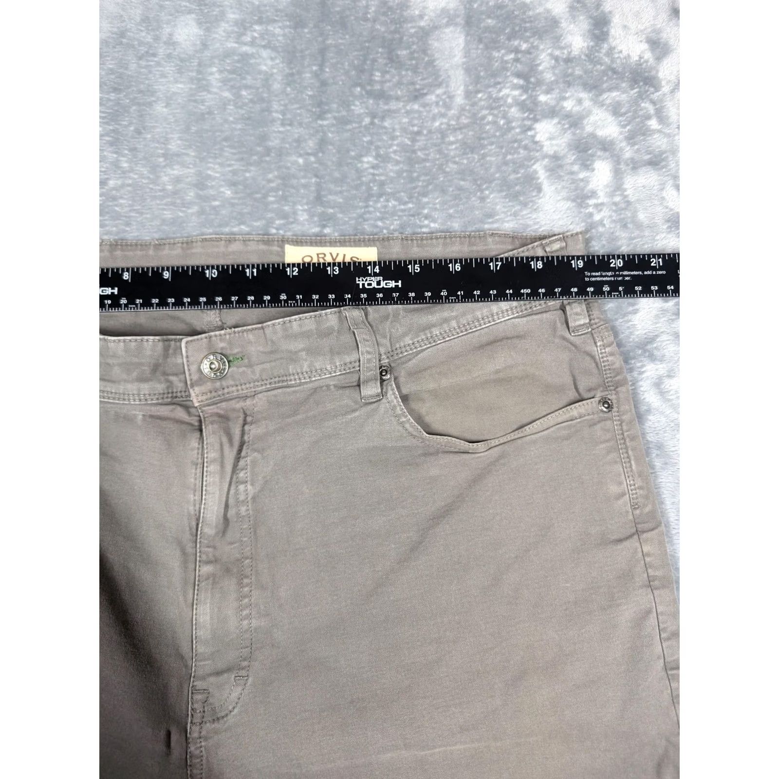 Orvis Orvis Five Pocket Pants Mens 40x30 Gray Stretch Cotton Twill Zip Fly Casual 1856 Size US 40 / EU 56 - 2 Thumbnail