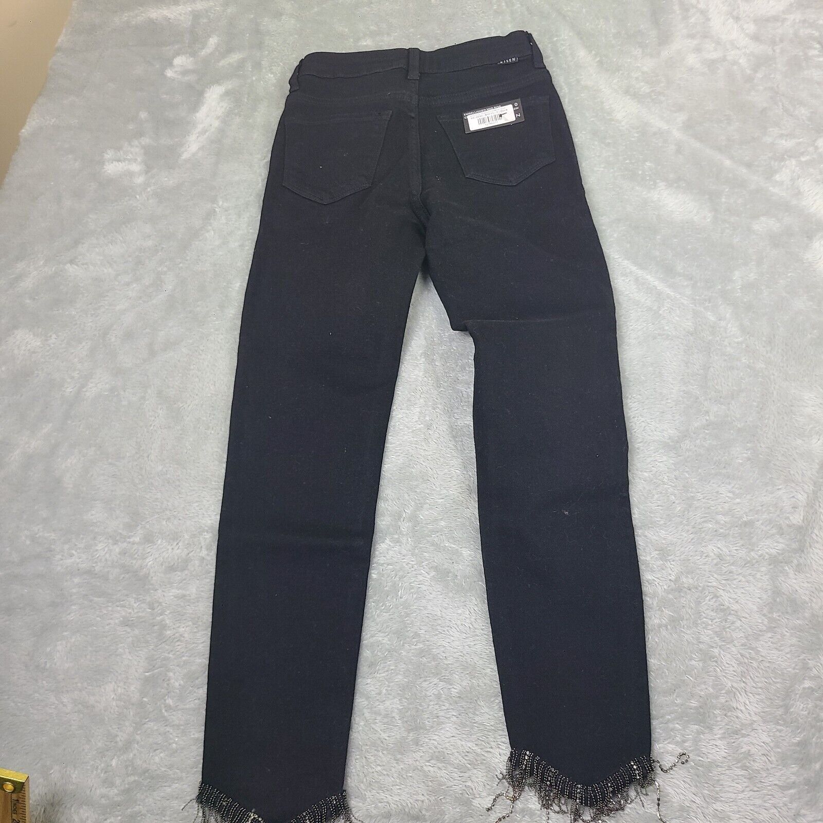 Other Risen Women's High Rise Crossover Jeans Black Size 0/24 Wais Size 24" / US 00 / IT 34 - 10 Thumbnail