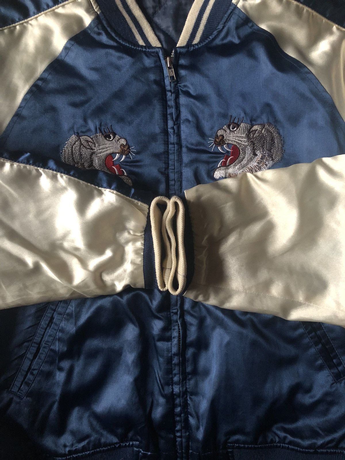 Japanese Brand Vintage Maceye Tiger Embroidery Sukajan Blue Japan Size US M / EU 48-50 / 2 - 5 Thumbnail