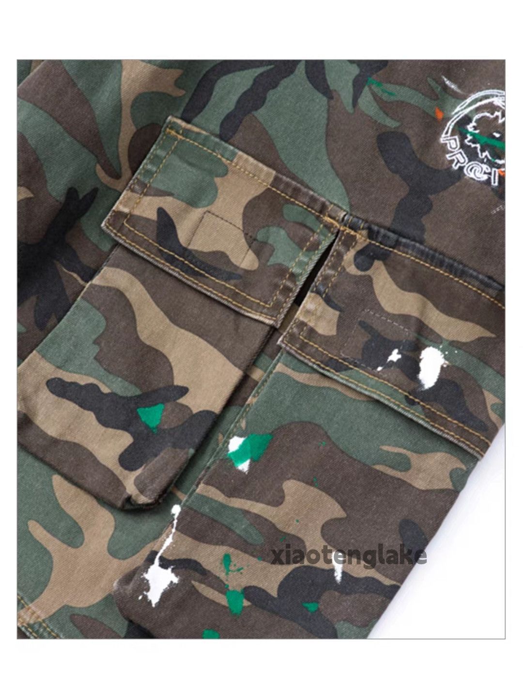 Designer × Japanese Brand × Vintage utility military outdoor patch paint camo cargo pants Size US 34 / EU 50 - 8 Thumbnail