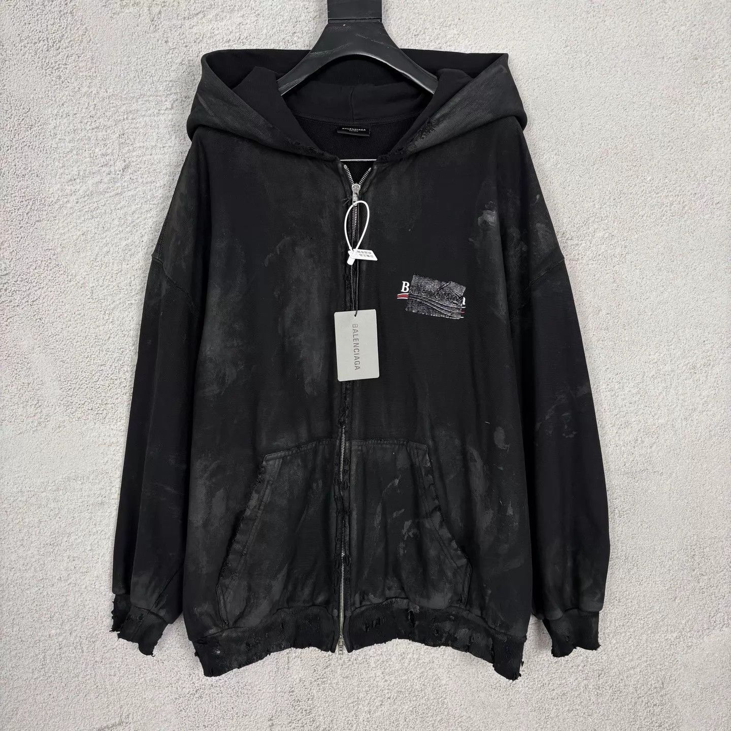 Balenciaga Balenciaga FW22 Tie-Dye Logo Zip-Hood Oversize Unisex Jkt Size XXL / US 16-18 / IT 52-54 - 1 Thumbnail
