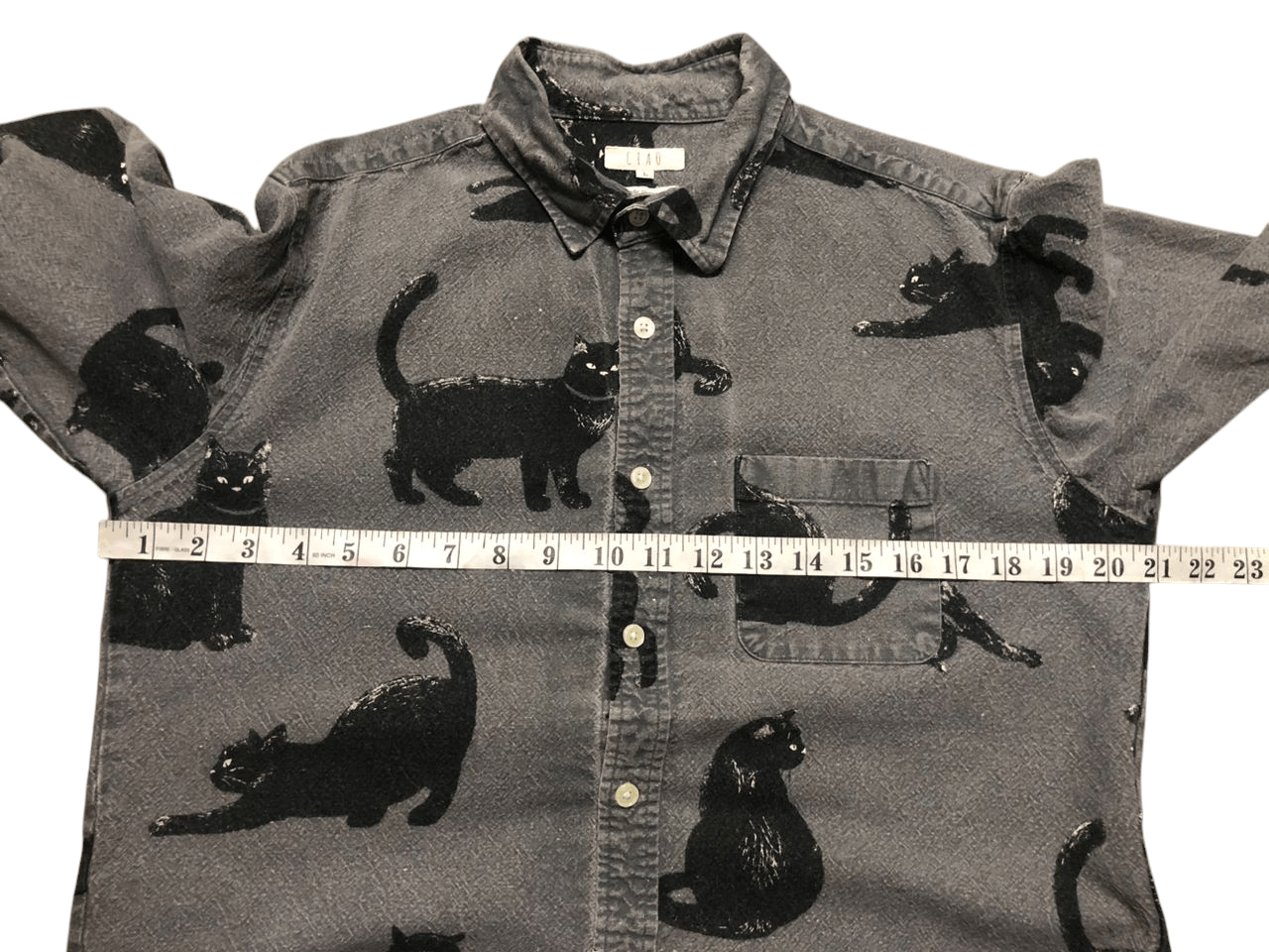 Japanese Brand Vintage CIAO Full Print Cat Long Sleeve Shirt Cropped Size US M / EU 48-50 / 2 - 11 Thumbnail