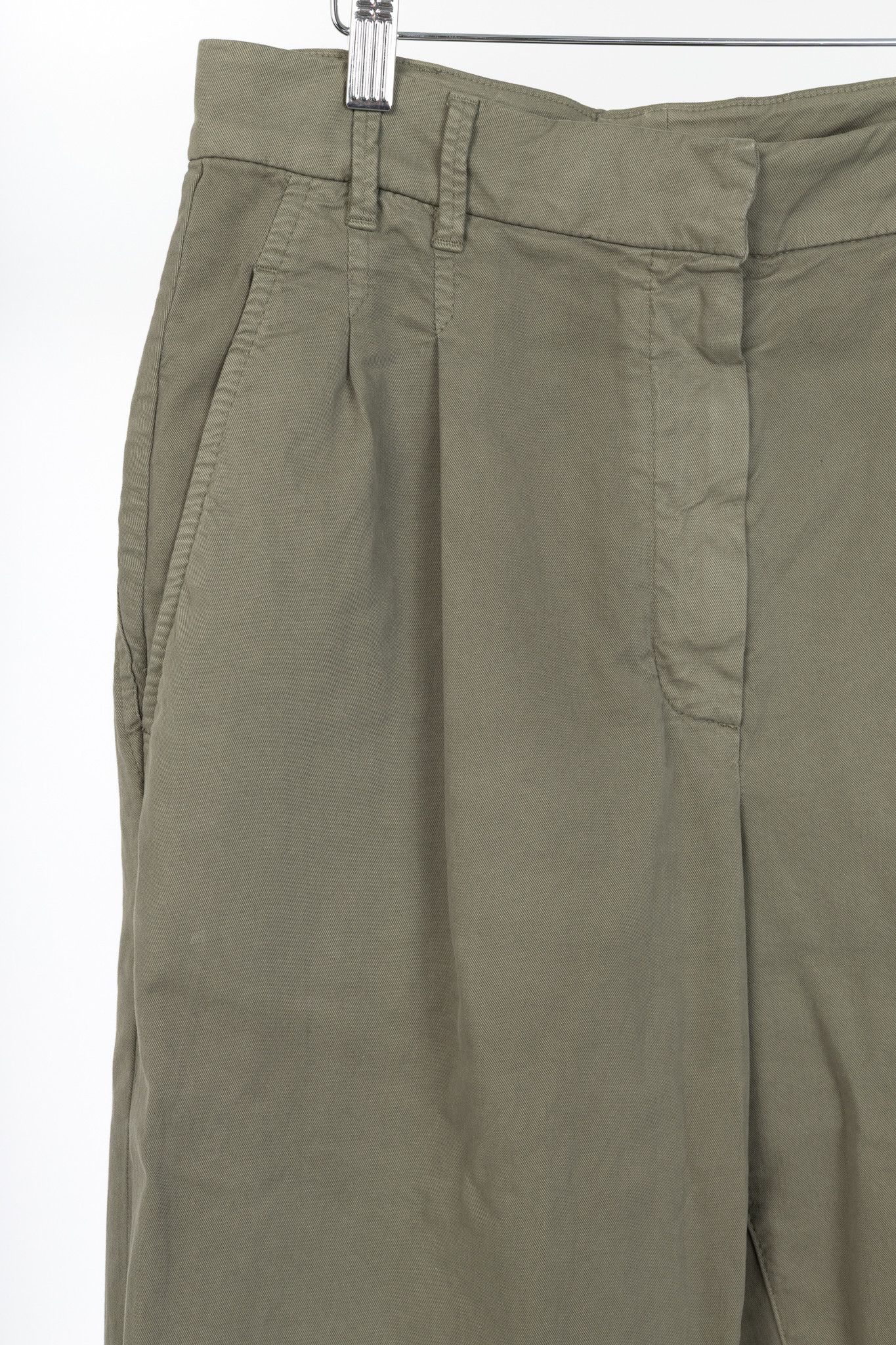 Brunello Cucinelli Brunello Cucinelli AW22 Cotton Monili Pleated Tapered Pants Size 27" / US 4 / IT 40 - 4 Thumbnail