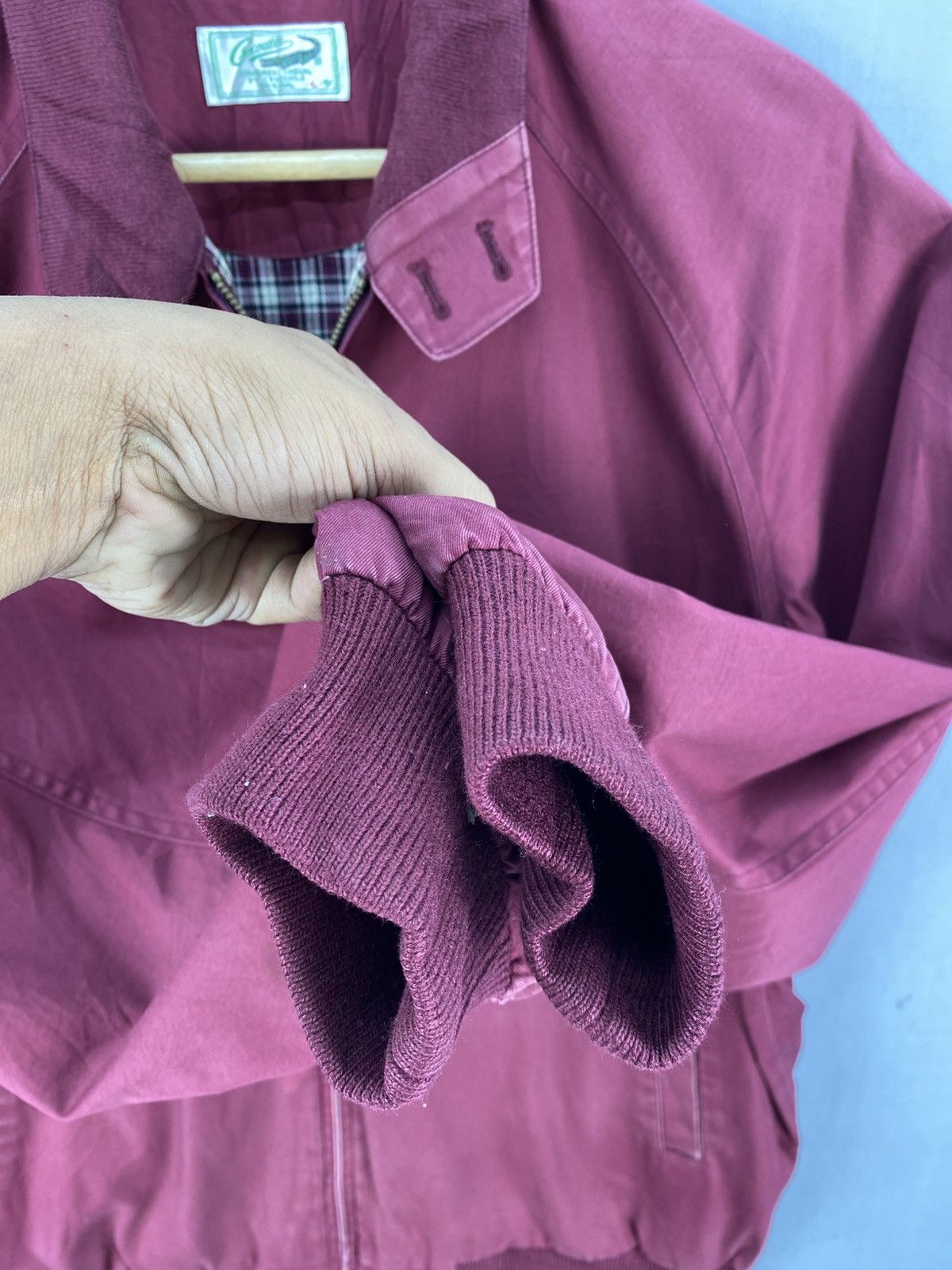 Japanese Brand Crocodile Bomber Style Jacket Maroon Colour Size US L / EU 52-54 / 3 - 8 Thumbnail