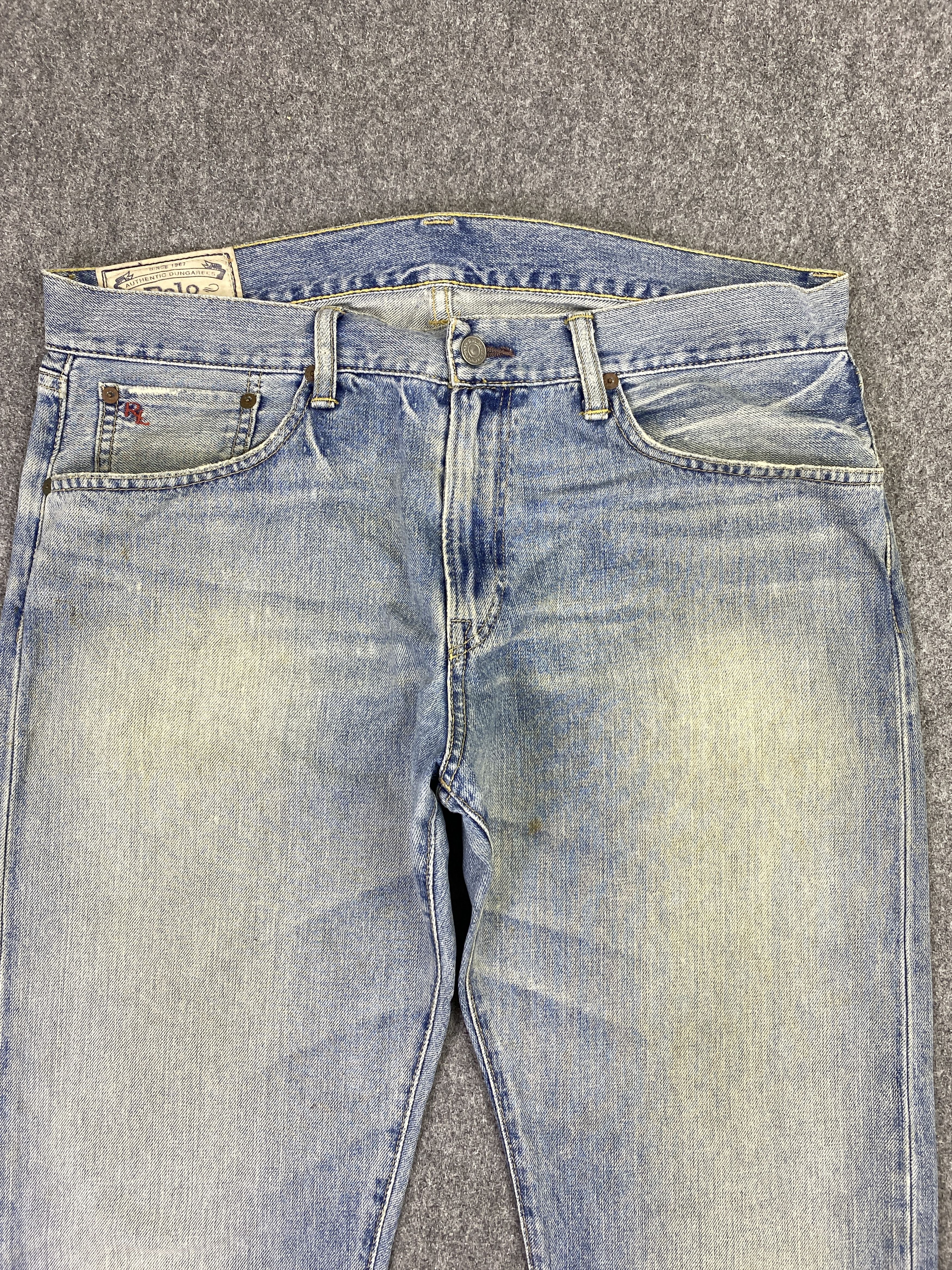 Polo Ralph Lauren Vintage Polo Ralph Lauren Selvedge Faded Blue Jeans DP2855 Size US 37 - 2 Thumbnail