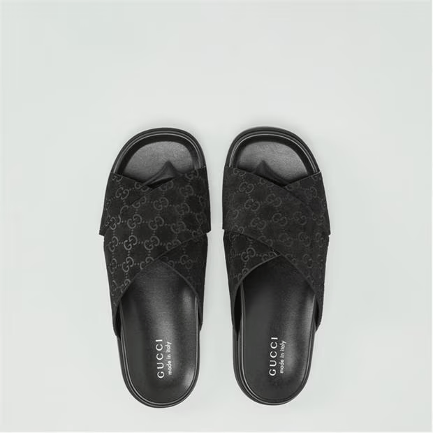 Gucci Gucci Suede Slider Sn53 Size US 7 / EU 40 - 4 Thumbnail