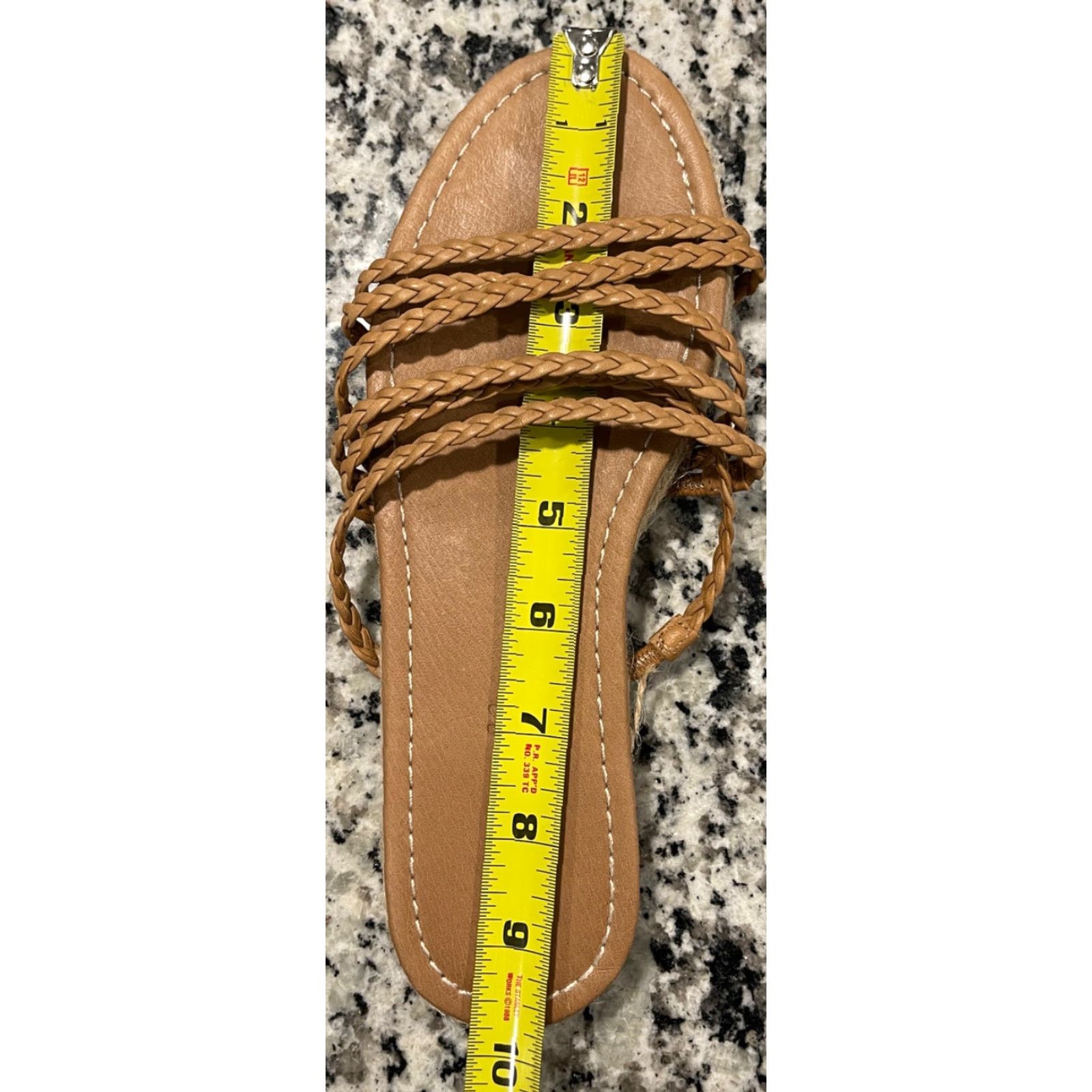 Madewell Madewell The Kathryn Espadrille Slide Sandal Leather SZ 9 Womens Brown Slide Flat Sandal 9 (Espadrille) Size US 9 / IT 39 - 6 Thumbnail