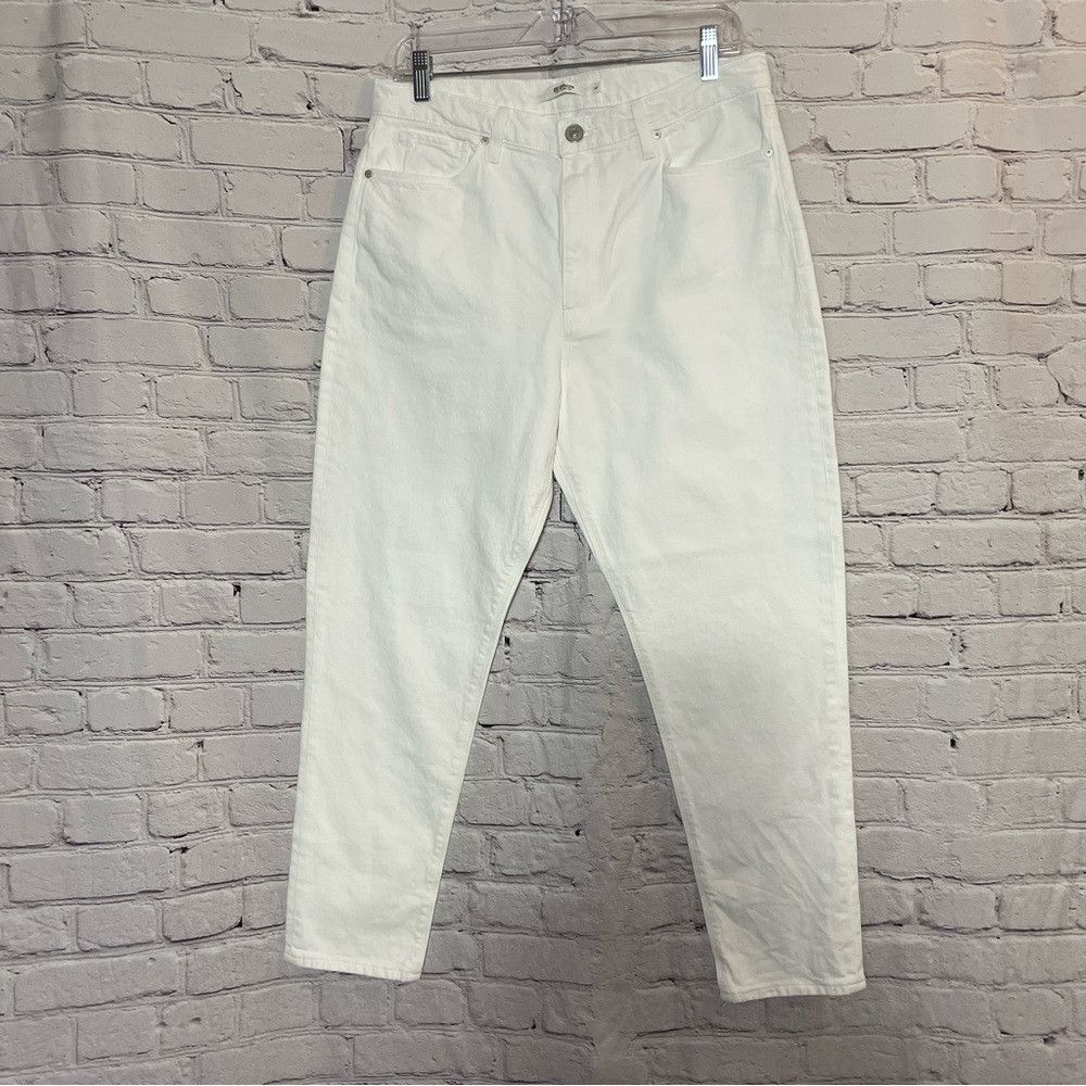 Hudson NWT New $195 Hudson White Bettie Taper High Rise Jeans Size Size 30" / US 8 / IT 44 - 2 Thumbnail