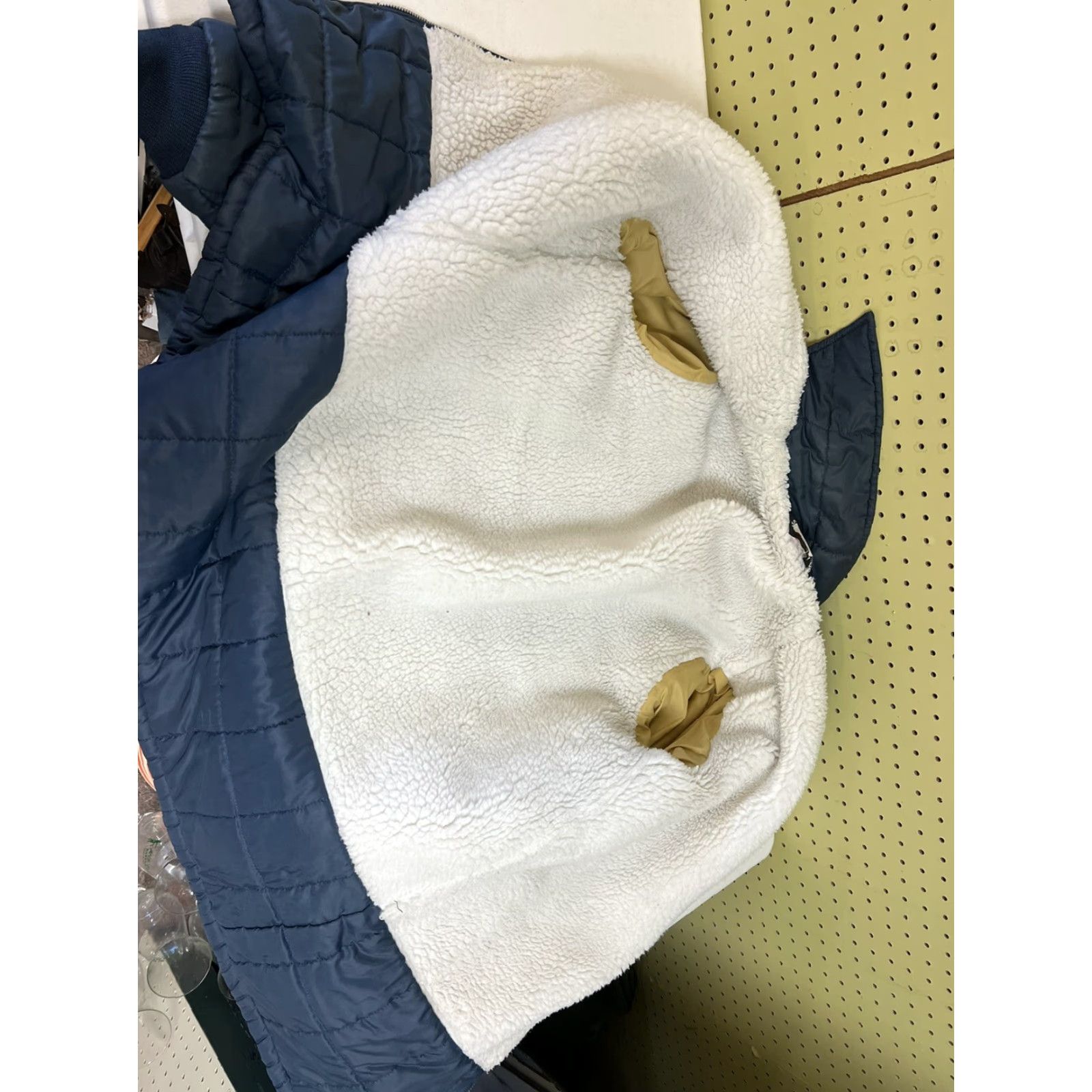 Vintage VINTAGE Shearling Mens XL Sportsmaster Blue Nylon High Pile Fleece Zip Jacket Quilted Winter Size US XL / EU 56 / 4 - 6 Thumbnail
