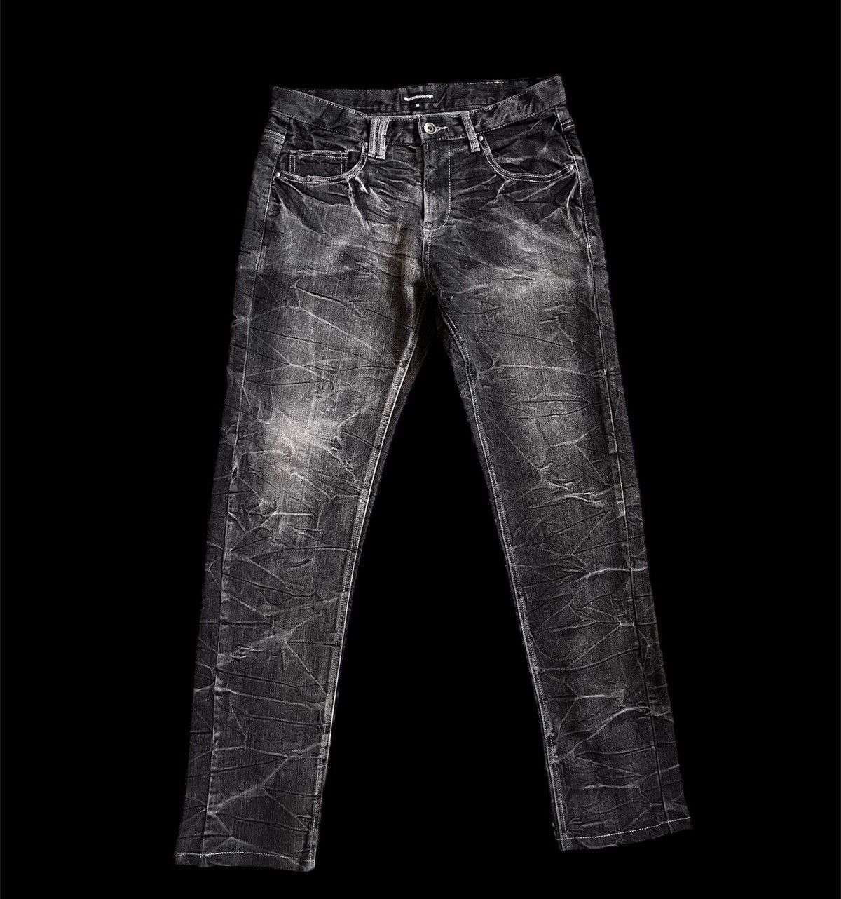 image of Semantic Design Ripple Jeans in Black, Men's (Size 30)