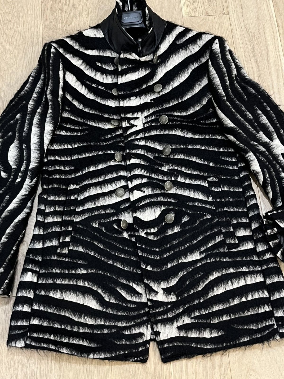 John Varvatos Wool & Mohair Zebra coat size 38 Size US M / EU 48-50 / 2 - 19 Thumbnail