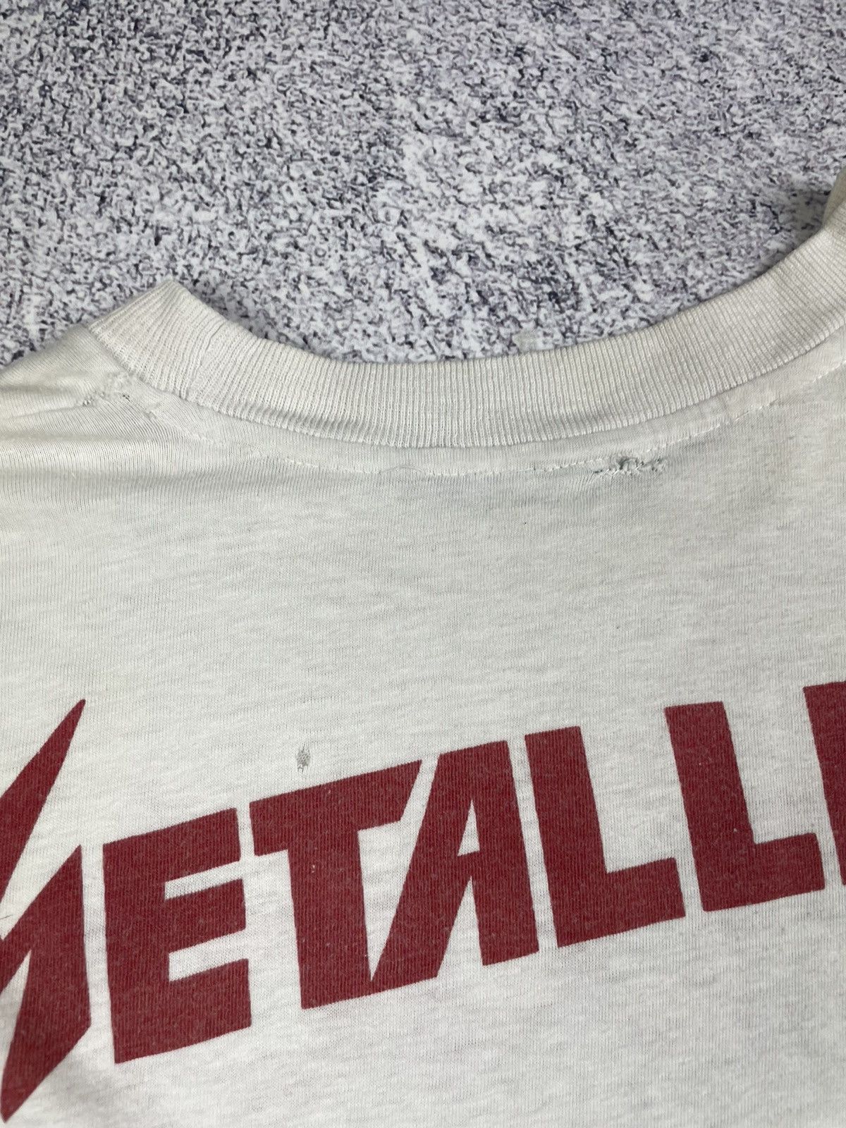 Metallica 90s Metallica Double-Sided Band Tee White Graphic Sz S-M Size US M / EU 48-50 / 2 - 13 Thumbnail