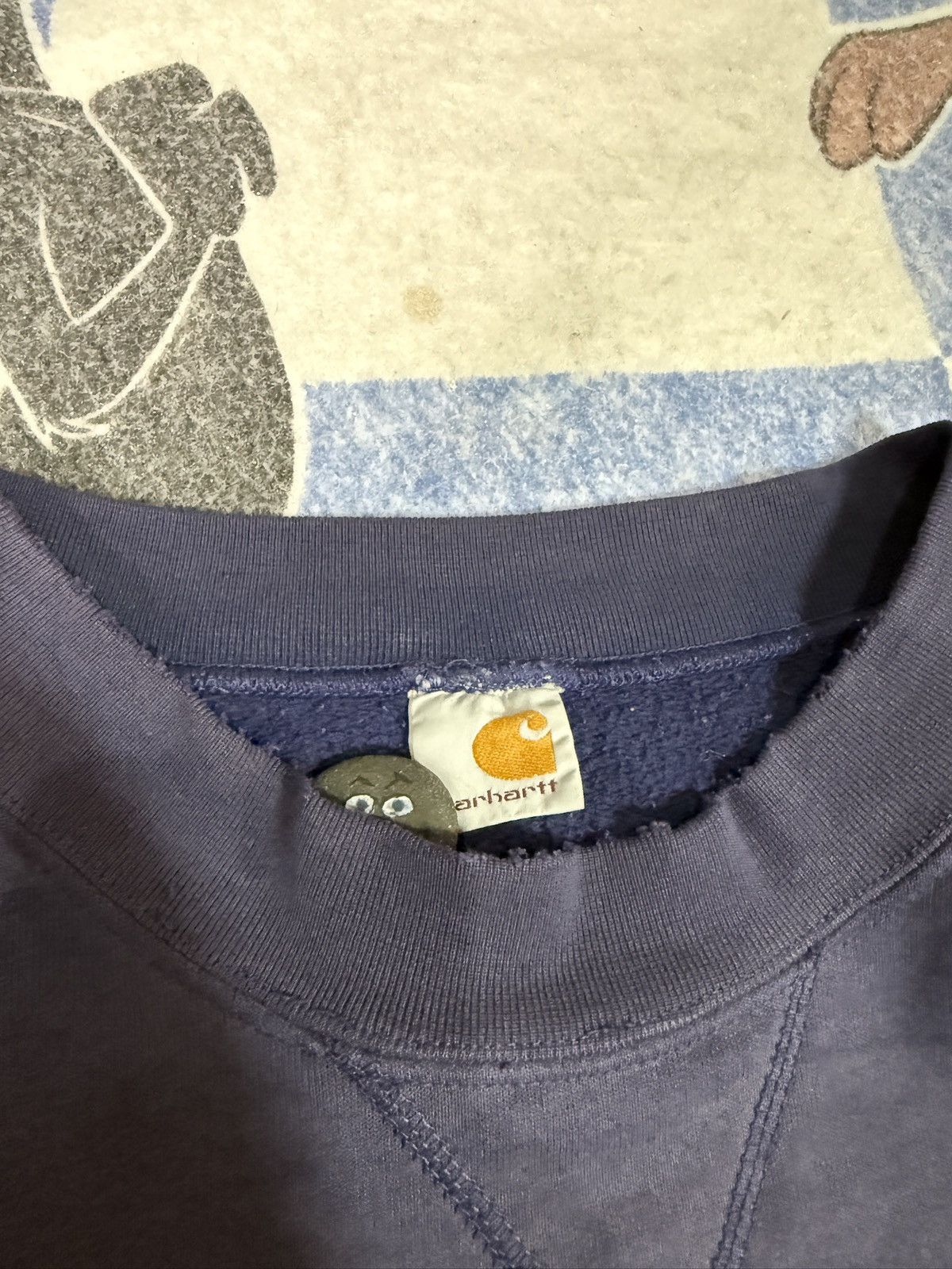 Carhartt Vintage distressed carhartt crewneck sweatshirt Size US XL / EU 56 / 4 - 3 Thumbnail
