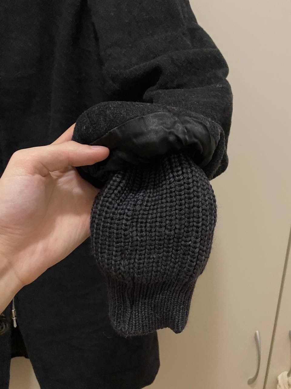 Designer × agnes b. Agnes B. Black Laine Wool Overcoat Size S / US 4 / IT 40 - 4 Thumbnail