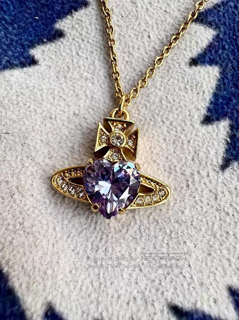Vivienne Westwood Vivienne Westwood Purple Heart Necklace Size ONE SIZE - 2 Thumbnail
