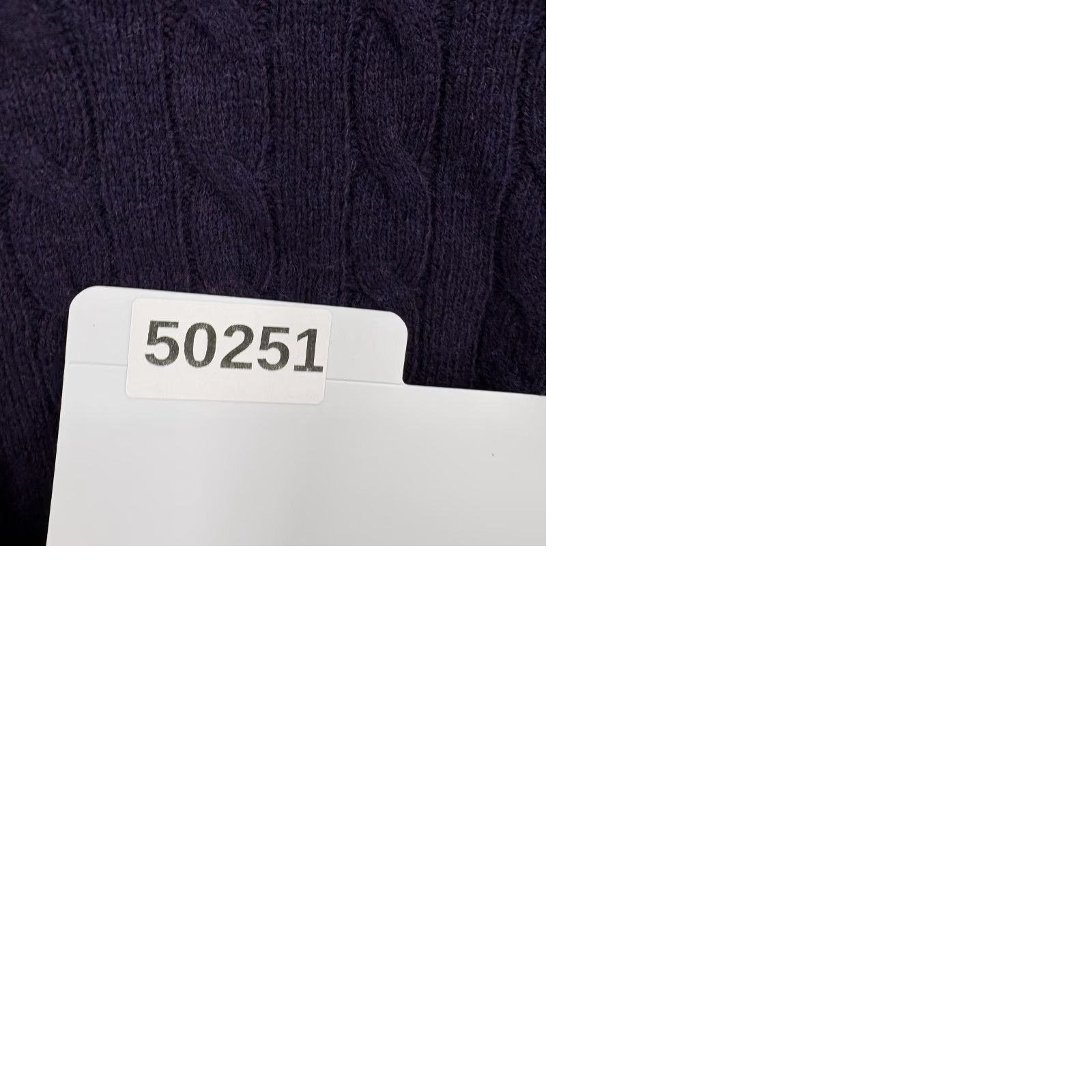 Lands' End Lands' End Sweater Mens Large Blue Merino Wool Blend Cable-Knit Crewneck Pullover Size US L / EU 52-54 / 3 - 9 Thumbnail