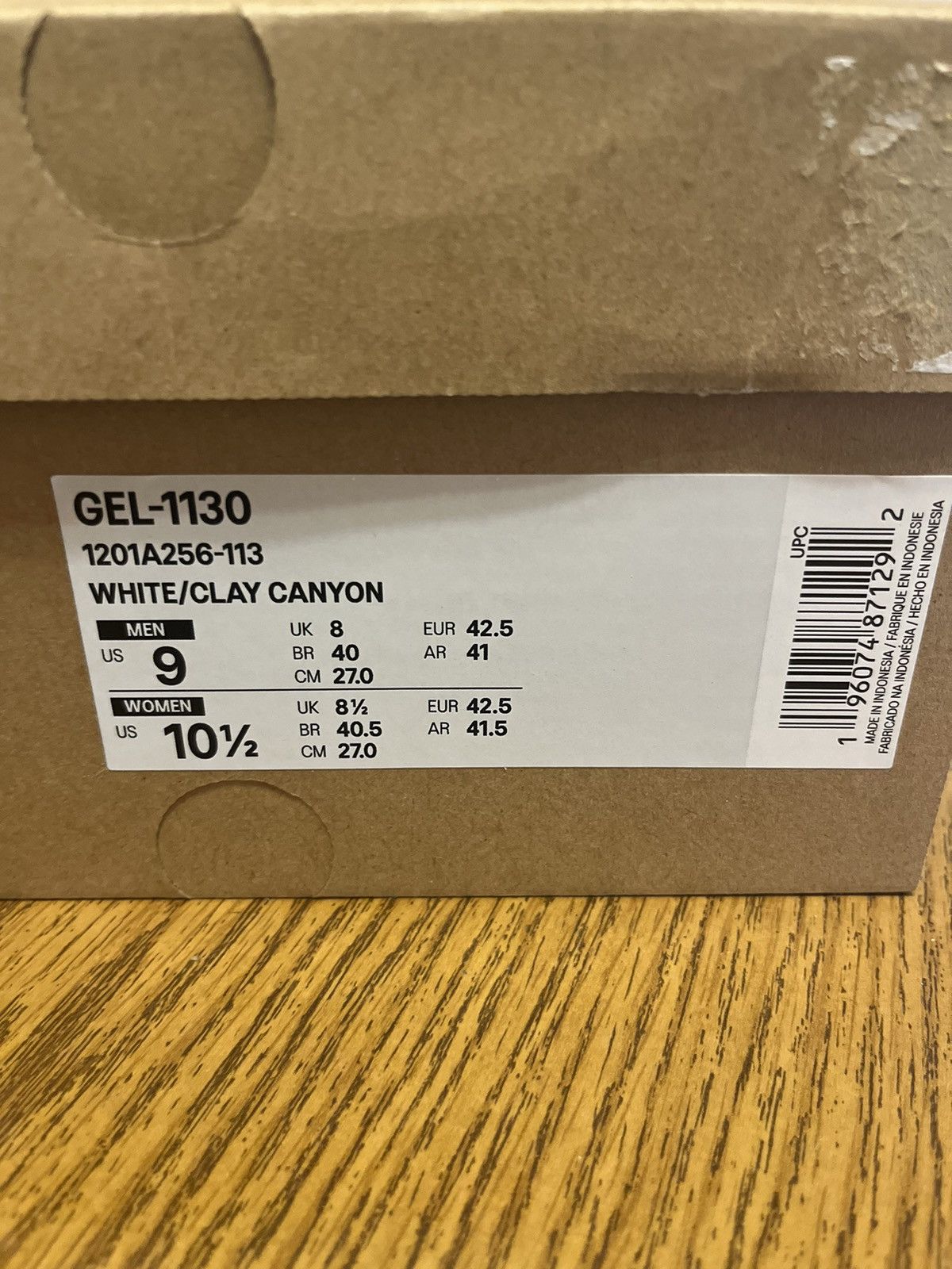Asics Asics Gel-1130 White/Clay Canyon Size US 9 / EU 42 - 9 Thumbnail