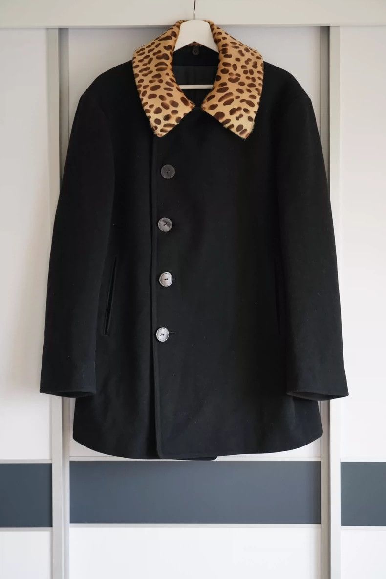 Yohji Yamamoto Yohji Yamamoto Detachable Leopard Collar Jacket by Yohji Y Size US M / EU 48-50 / 2 - 1 Thumbnail