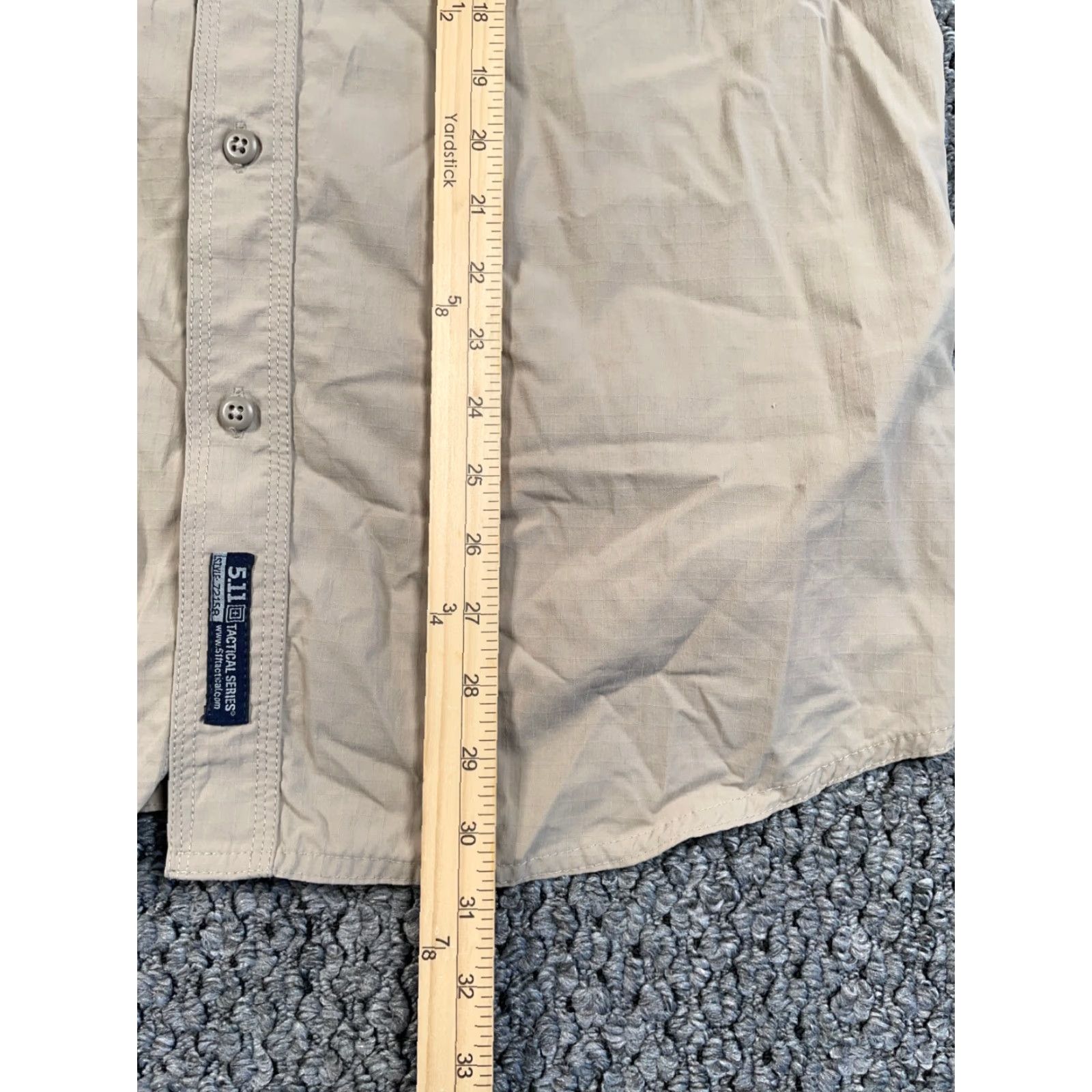 Vintage 5.11 Tactical Utility Shirt Adult XL Beige Long Sleeve Lightweight Nylon 72158 Mens Size US XL / EU 56 / 4 - 7 Thumbnail