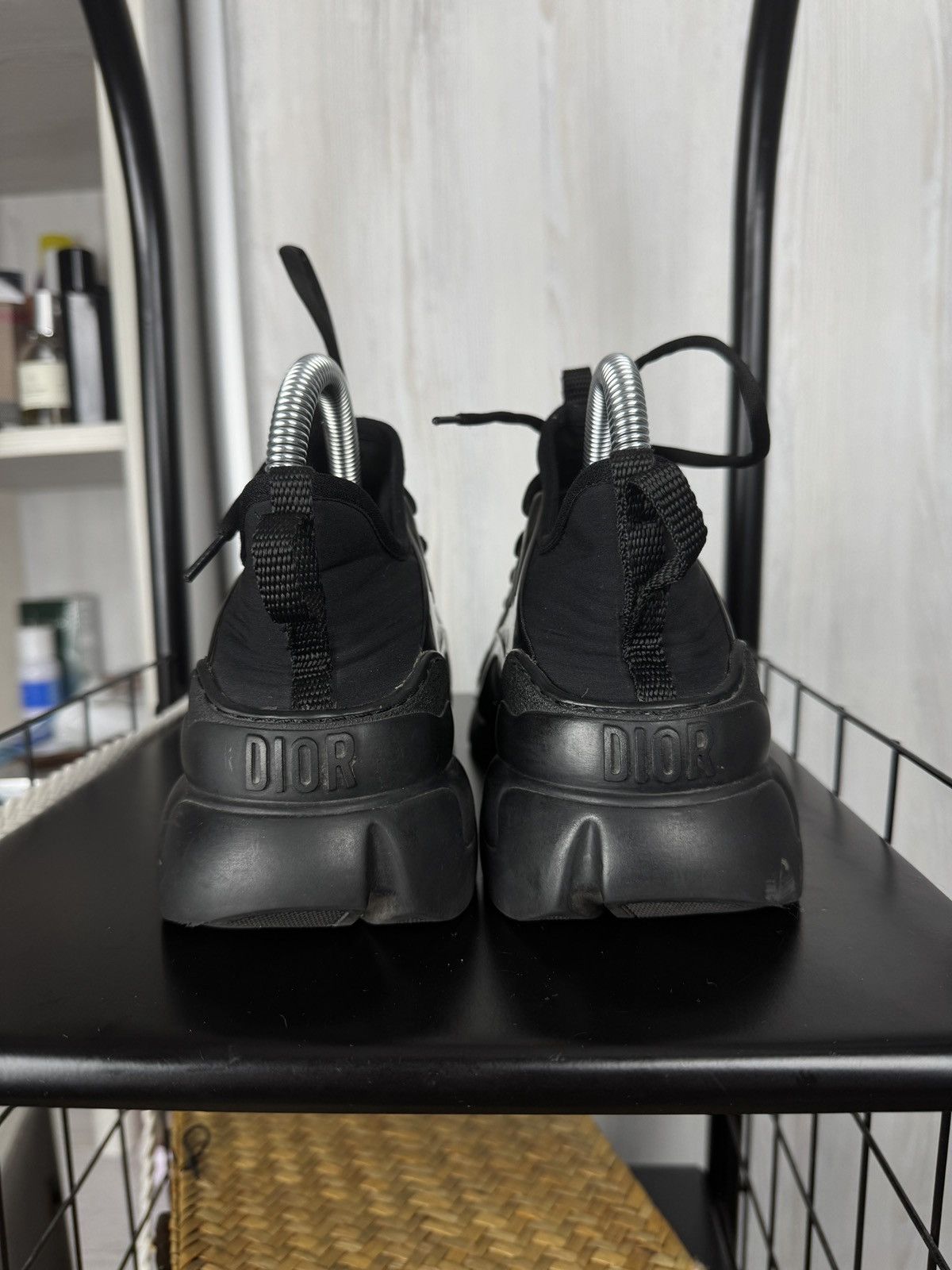 Christian Dior Monsieur Dior Black Fabric Leather D-Connect Lace Up Sneakers Size US 7.5 / IT 37.5 - 12 Thumbnail