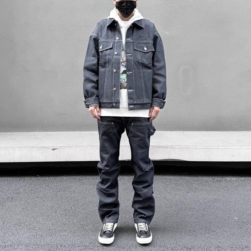 Retro Ankle Zipper Casual Logging Jeans