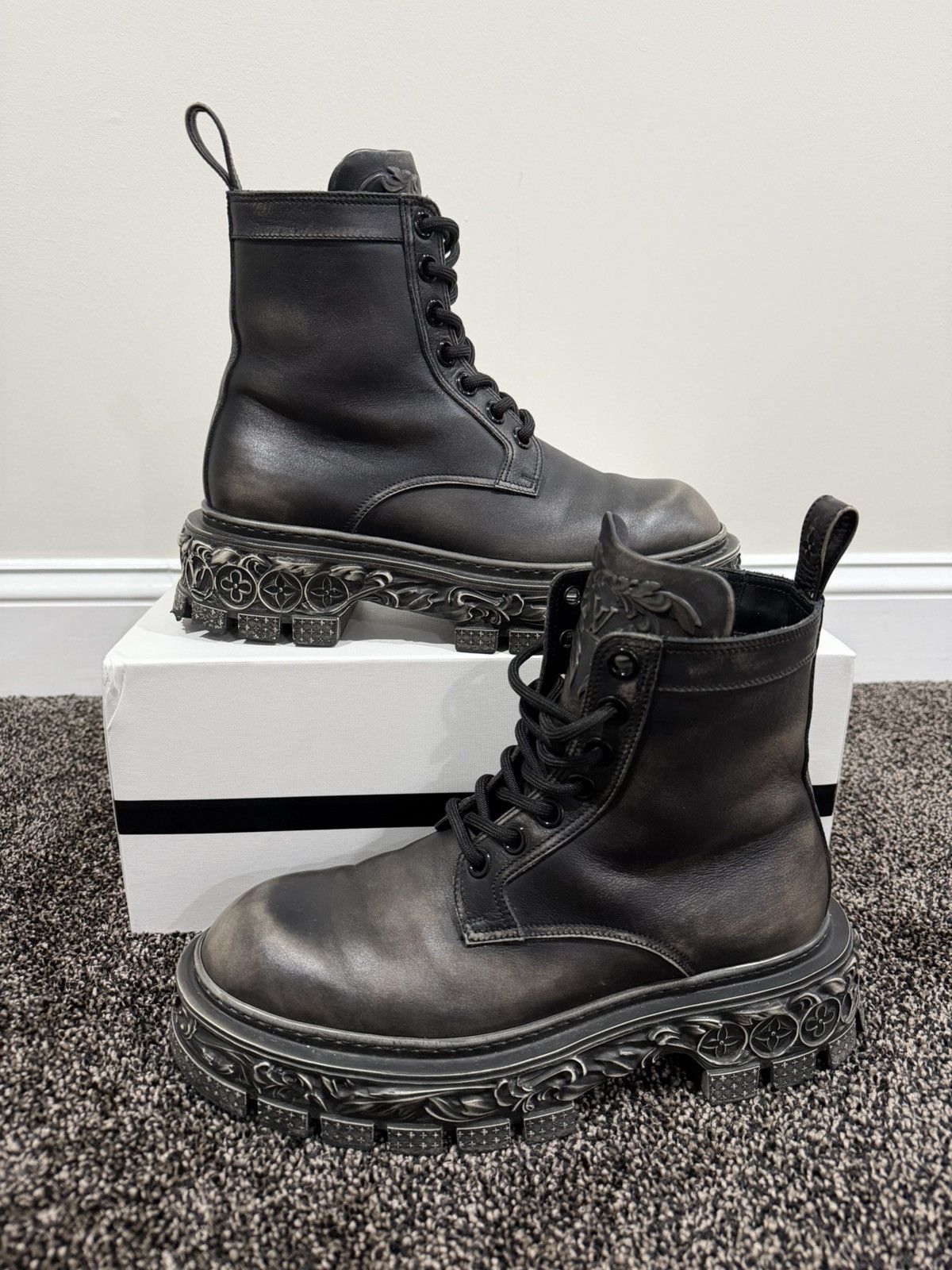 Louis Vuitton Louis Vuitton Virgil Abloh FW22 Baroque Ranger Leather Boots Size US 8 / EU 41 - 1 Thumbnail