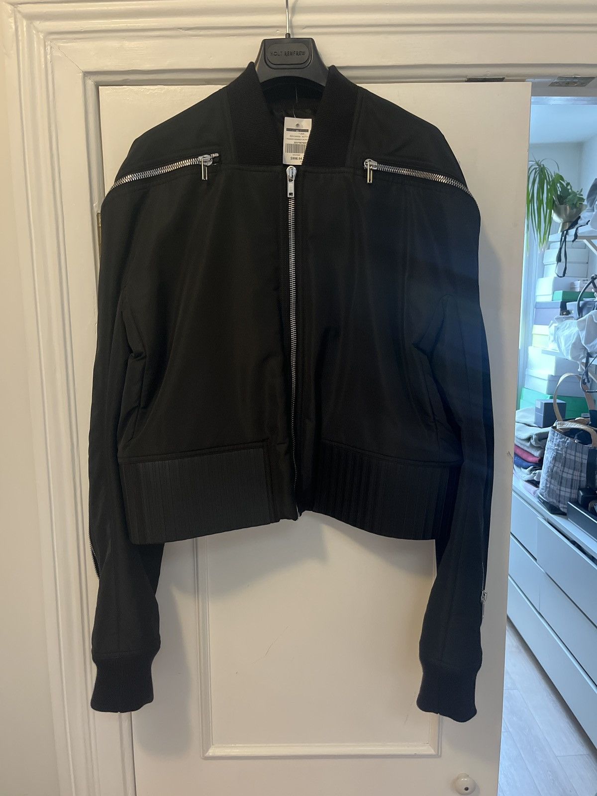 Rick Owens Rick Owens Black Porterville Seb Zip Bomber Jacket Size US XL / EU 56 / 4 - 4 Thumbnail