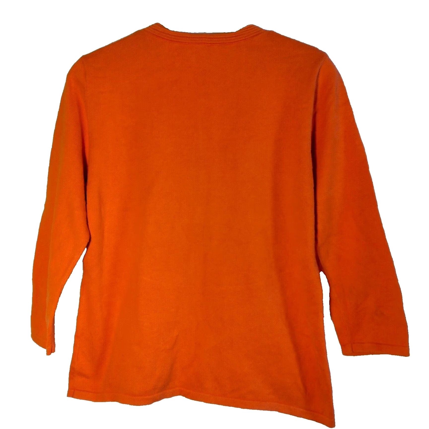 Talbots Talbots Cardigan Sweater Women M Orange Cotton Button Up Round Neck Long Sleeve Casual Travel Business Size M / US 6-8 / IT 42-44 - 2 Thumbnail