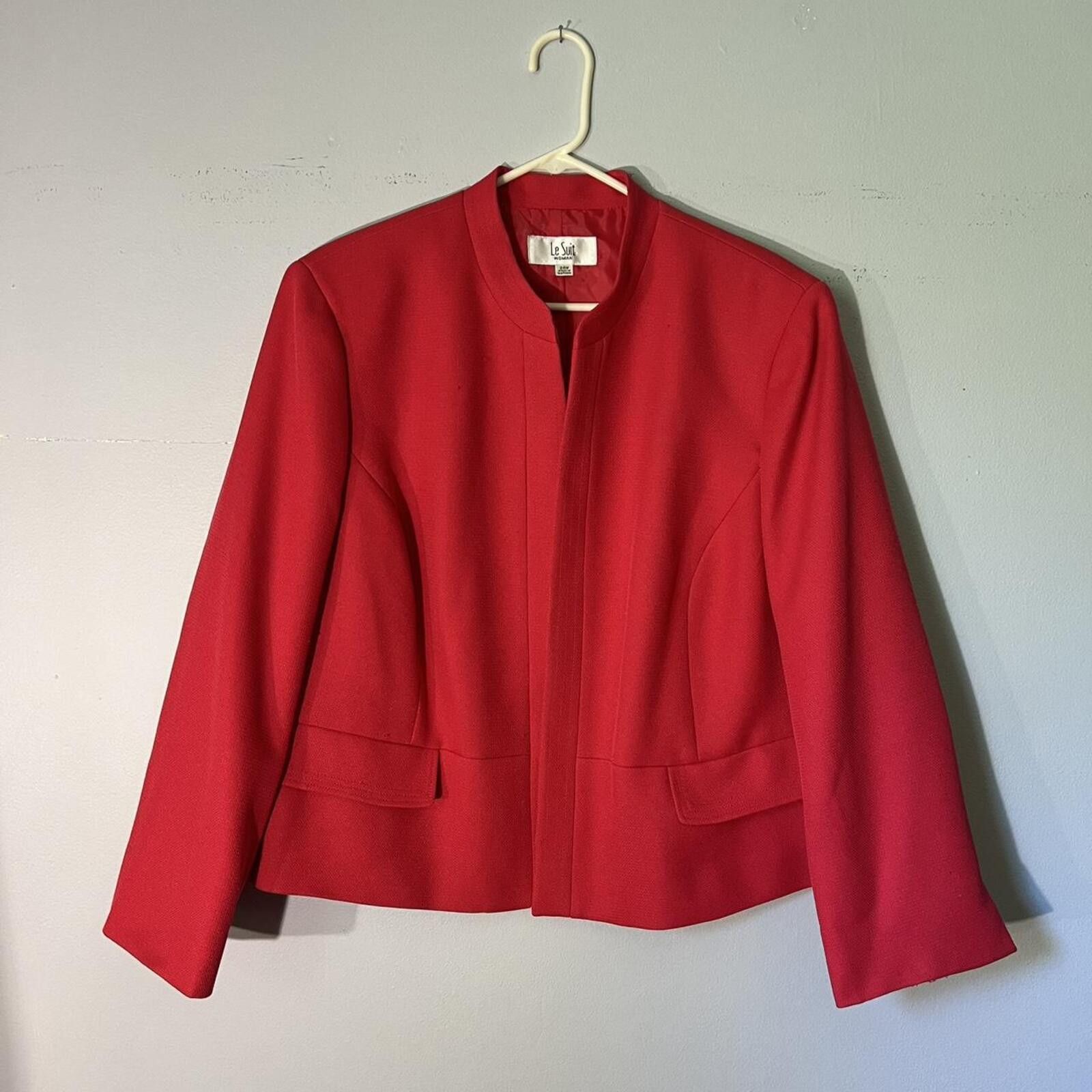 Subtle Le Nguyen Le Suit Cherry Red Blazer Size 3XL / US 20-22 - 1 Thumbnail