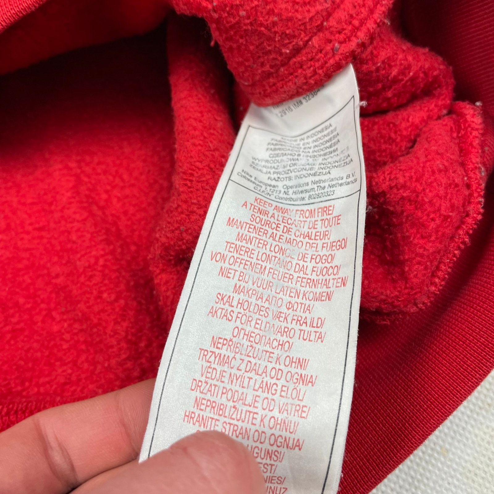 Nike × Vintage Vintage Nike Spellout Hoodie Sweatshirt Size S Red 00s Size US S / EU 44-46 / 1 - 11 Thumbnail